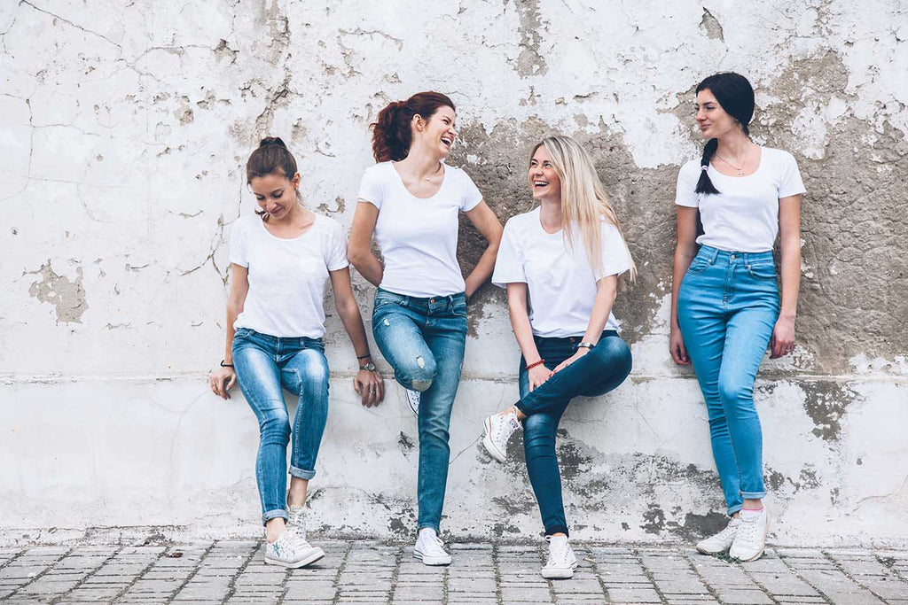 women wearing jeans