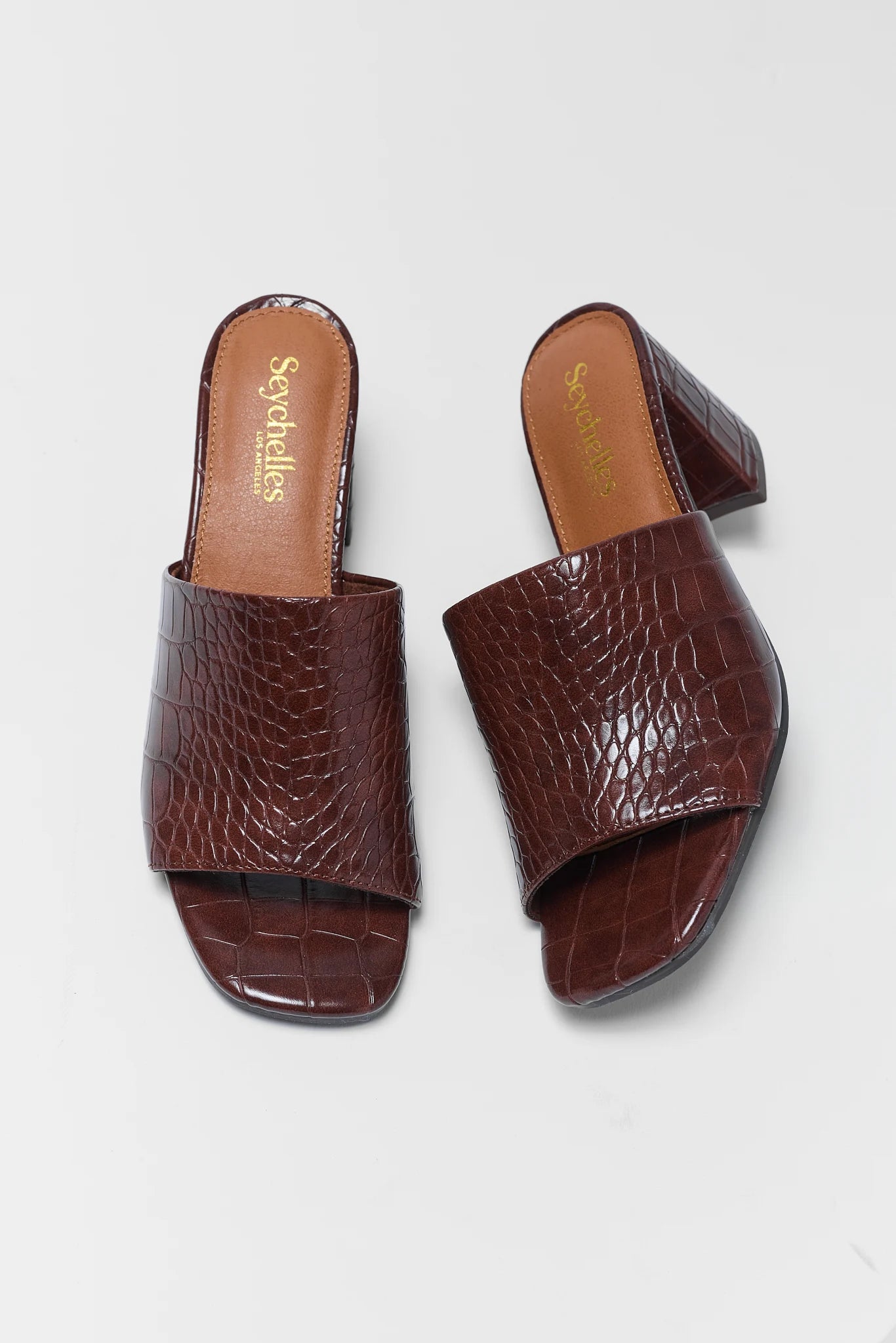 Adapt III Brown Croc Heels by Seychelles