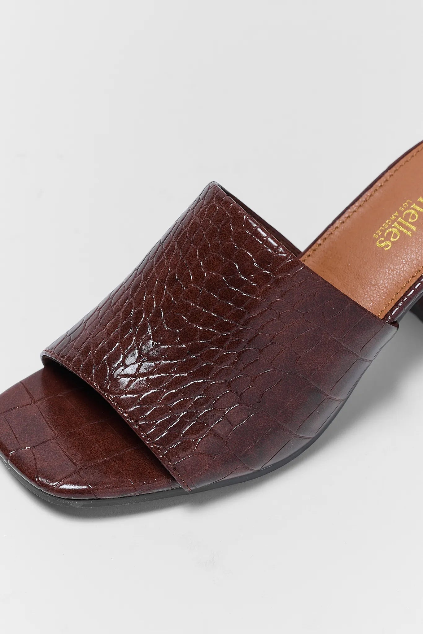 Adapt III Brown Croc Heels by Seychelles