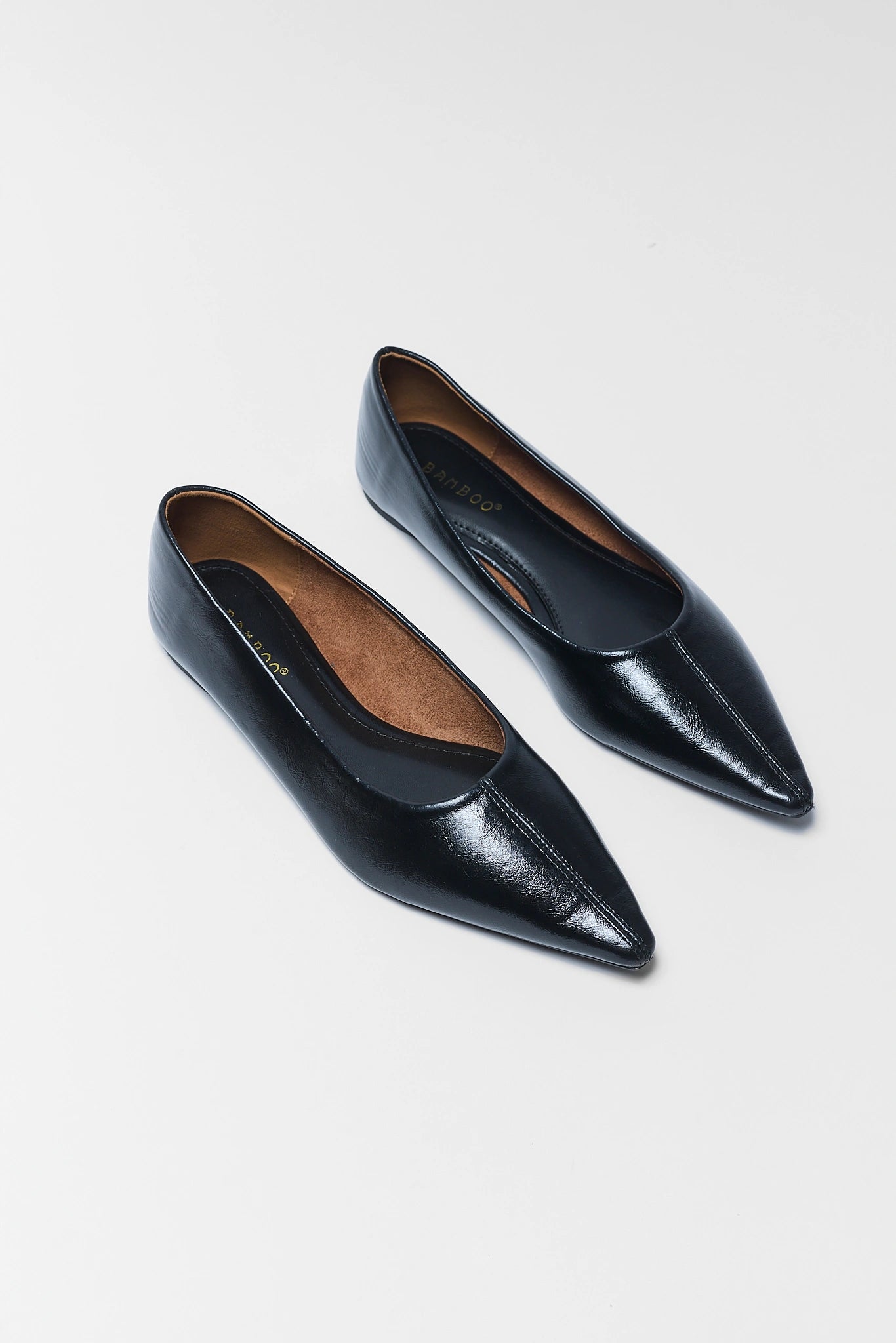 Black Pointed Toe Ballet Flats