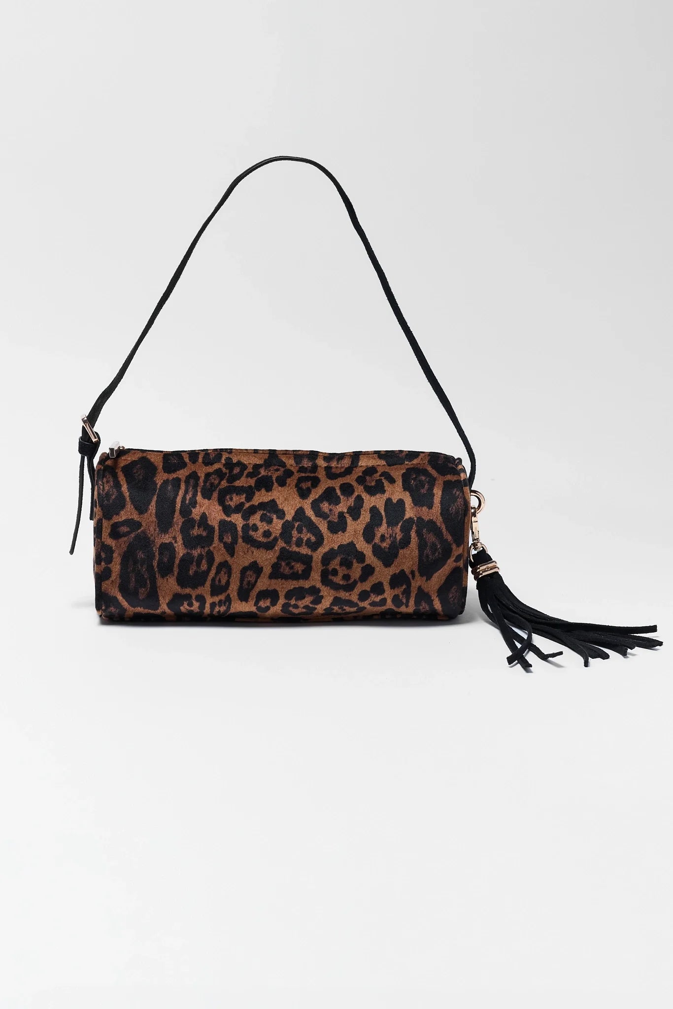 Brown Leopard Print Barrel Bag | Avara