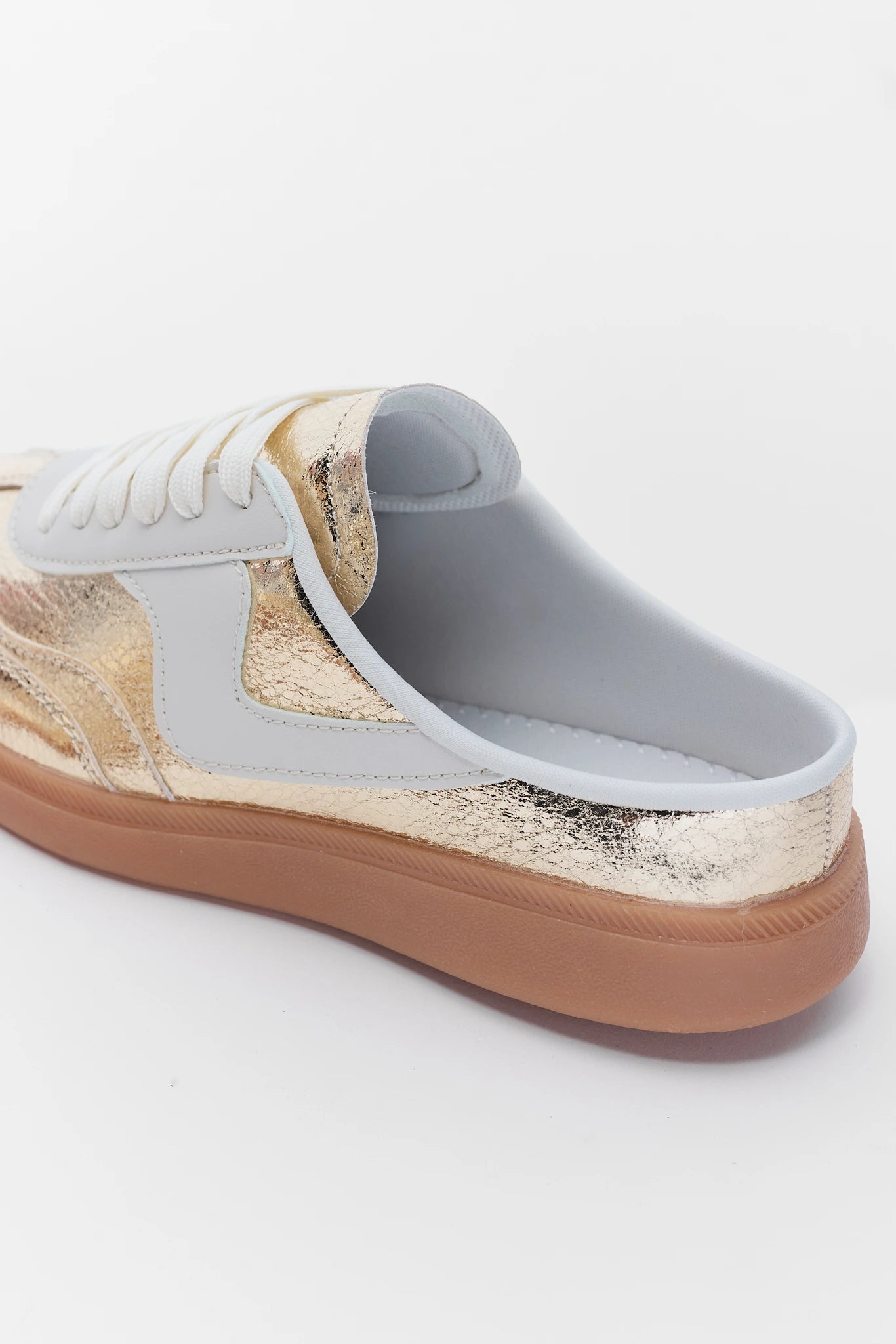 Gold Slip-On Sneakers