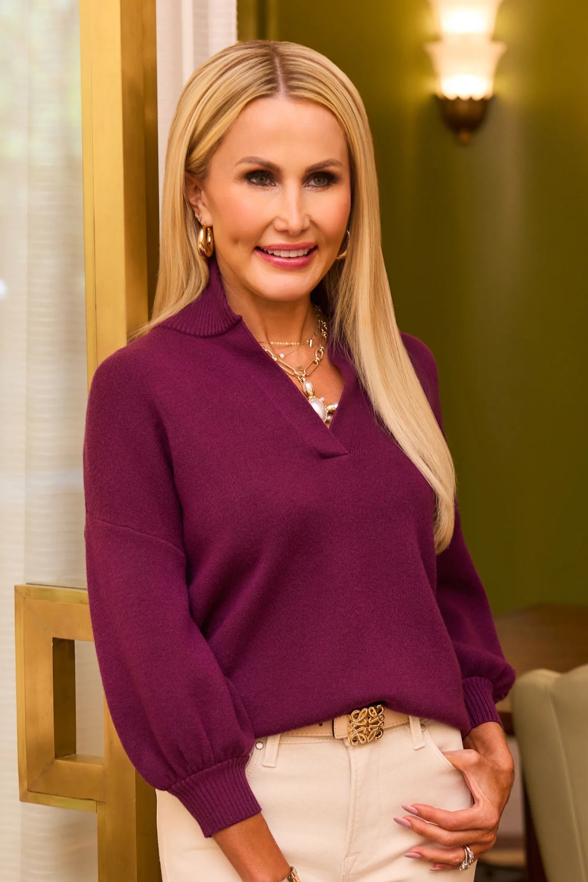 Gwyneth Plum Knit Sweater