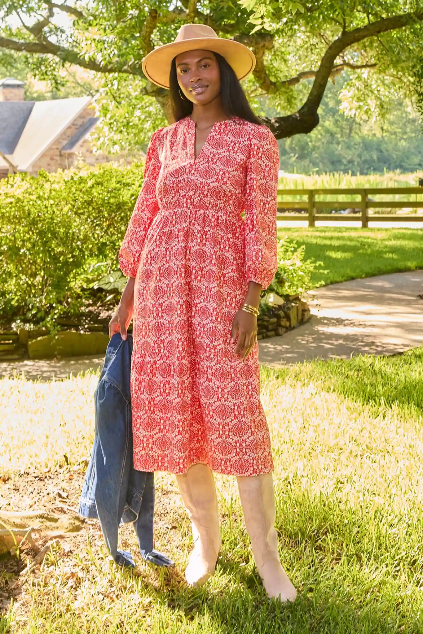 Hailey Poppy Printed Midi Dress