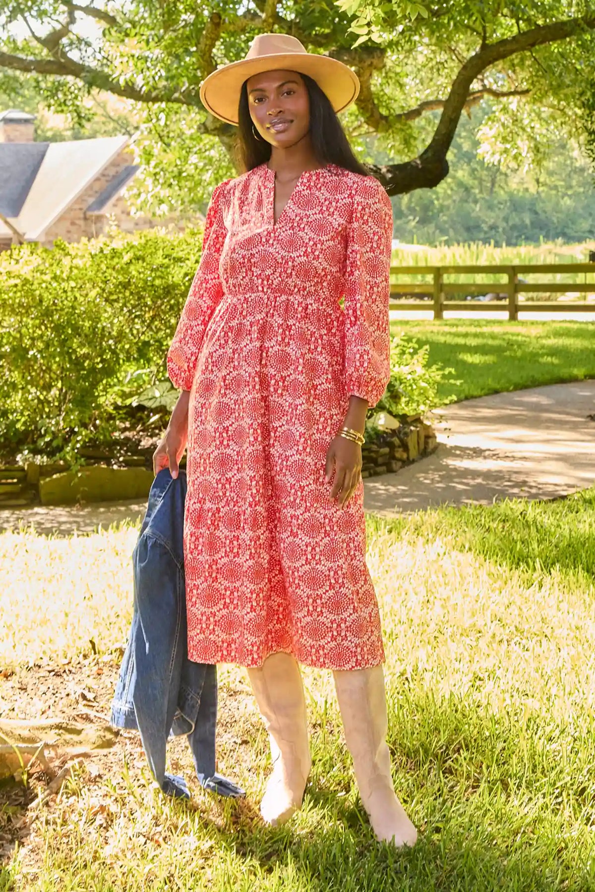 Hailey Poppy Printed Midi Dress
