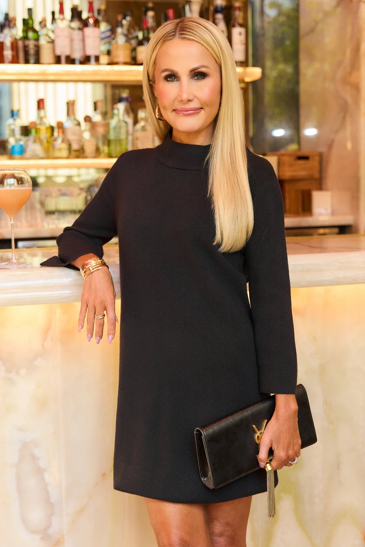 Jackie Black Knit Short Dress