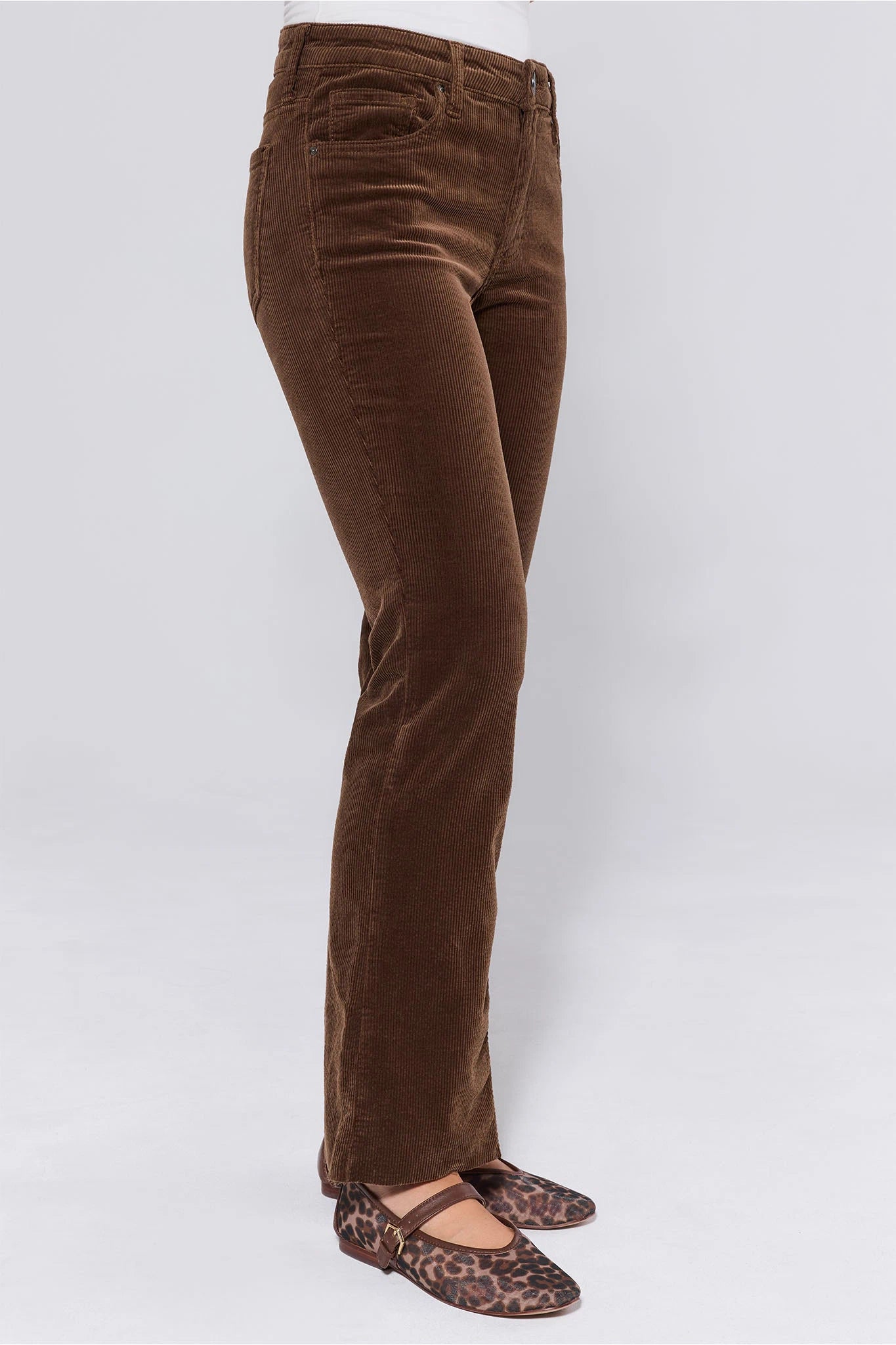 Brown Kelsey Pants Corduroy on a white background