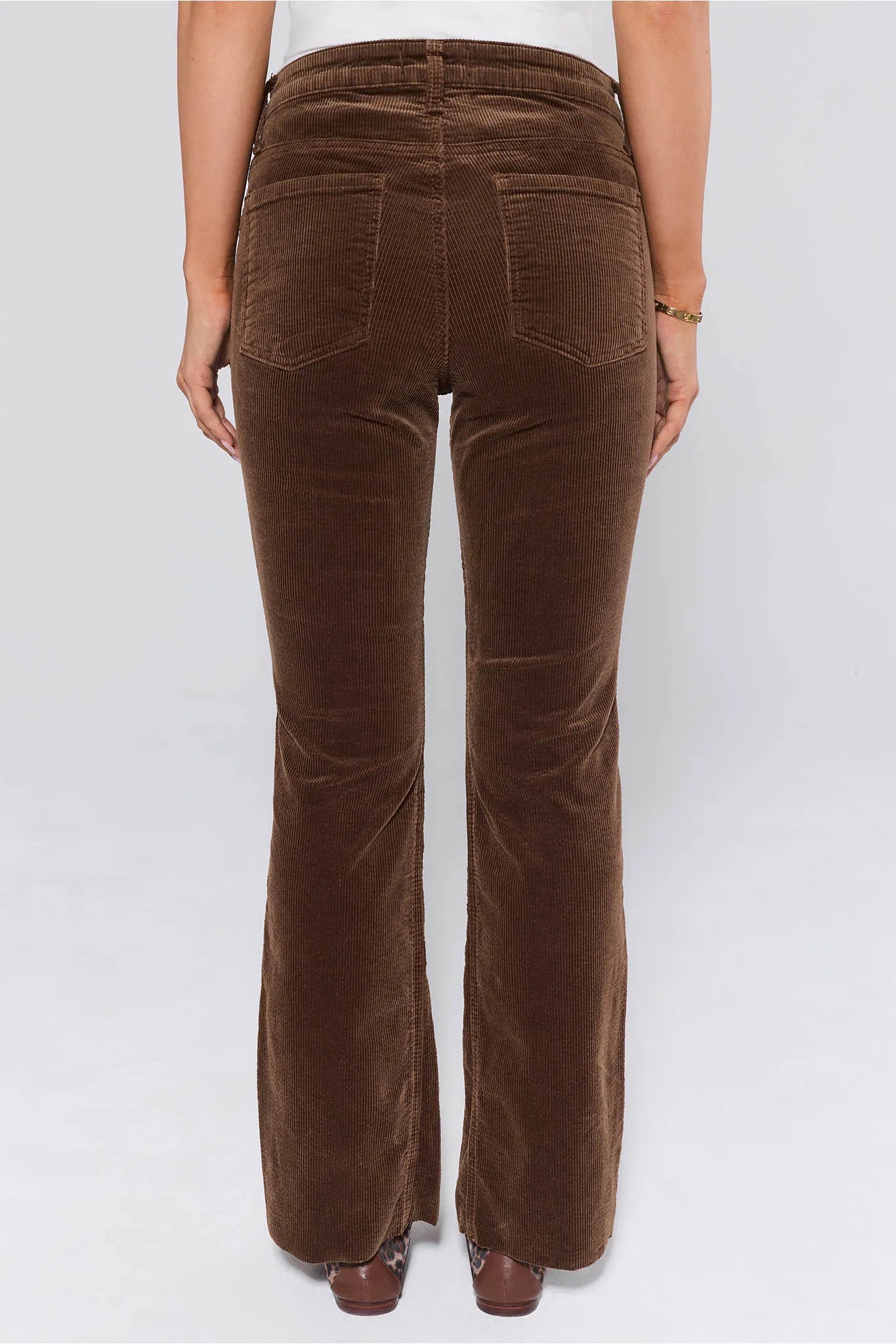 Brown Kelsey Pants Corduroy on a white background