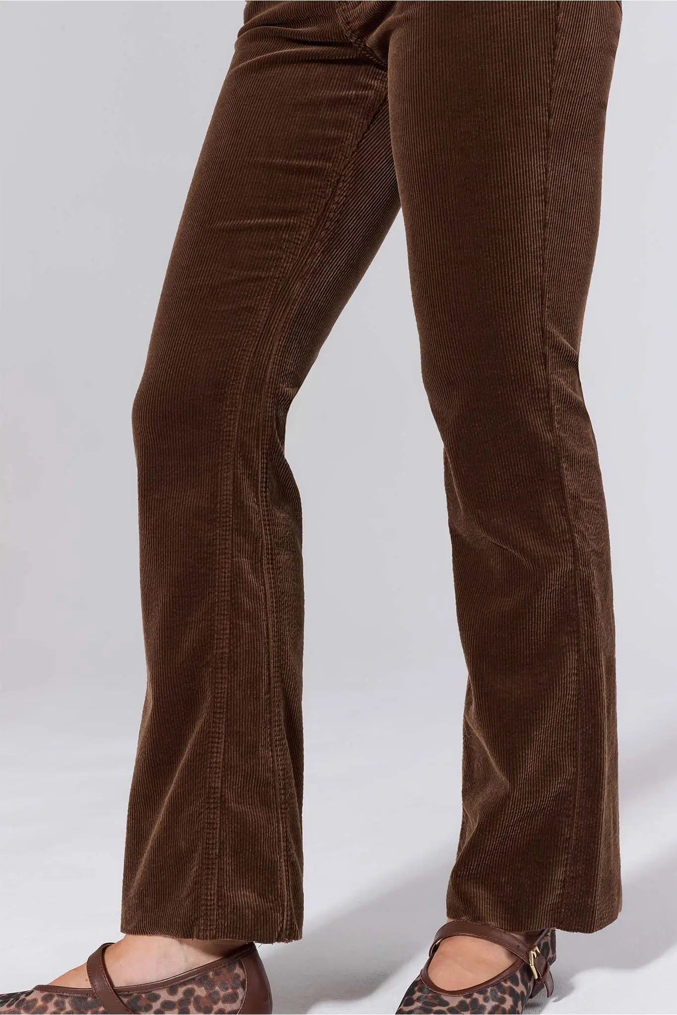 Brown Kelsey Pants Corduroy on a white background