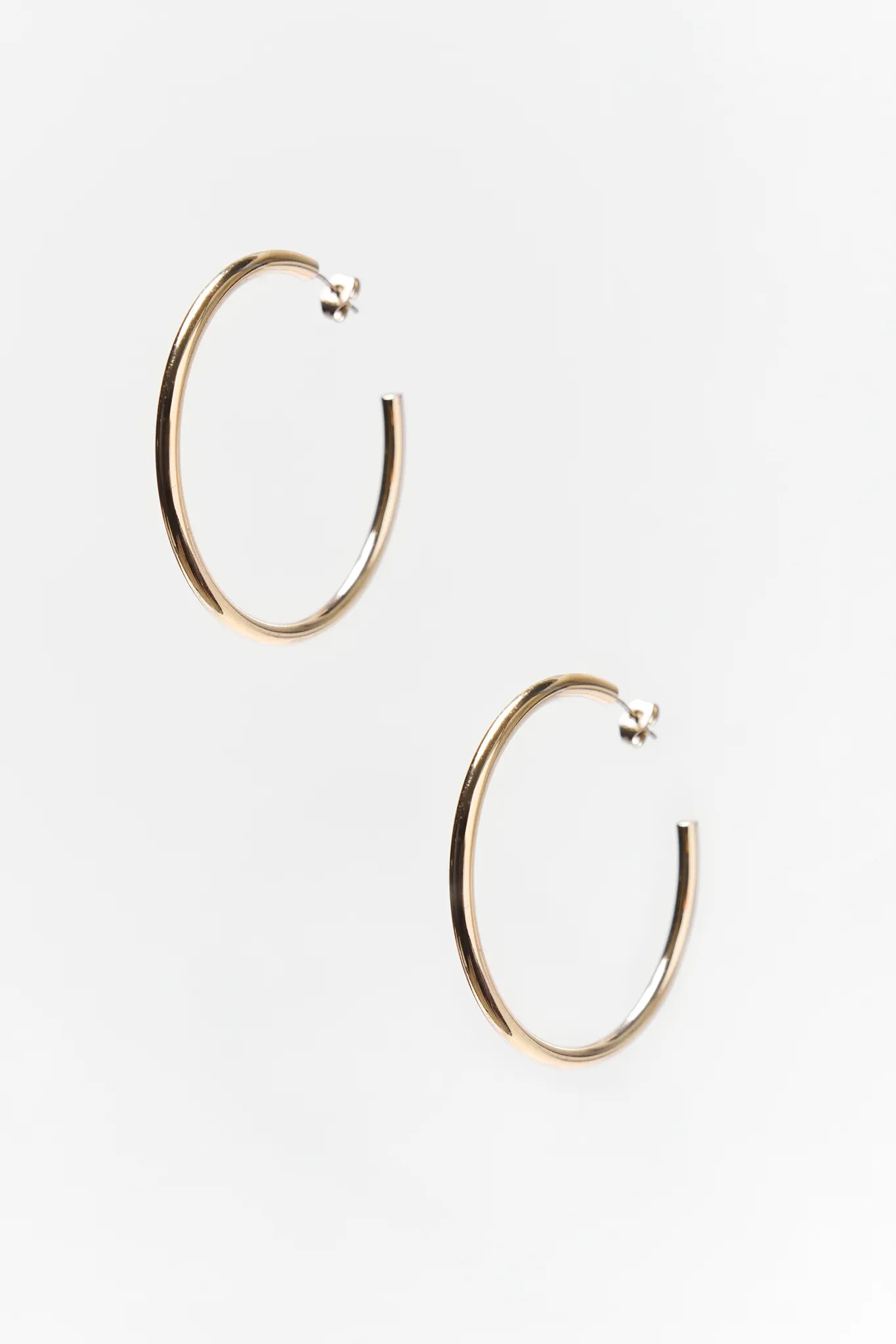 Leigh Gold Hoop 2.5" Diameter Earrings
