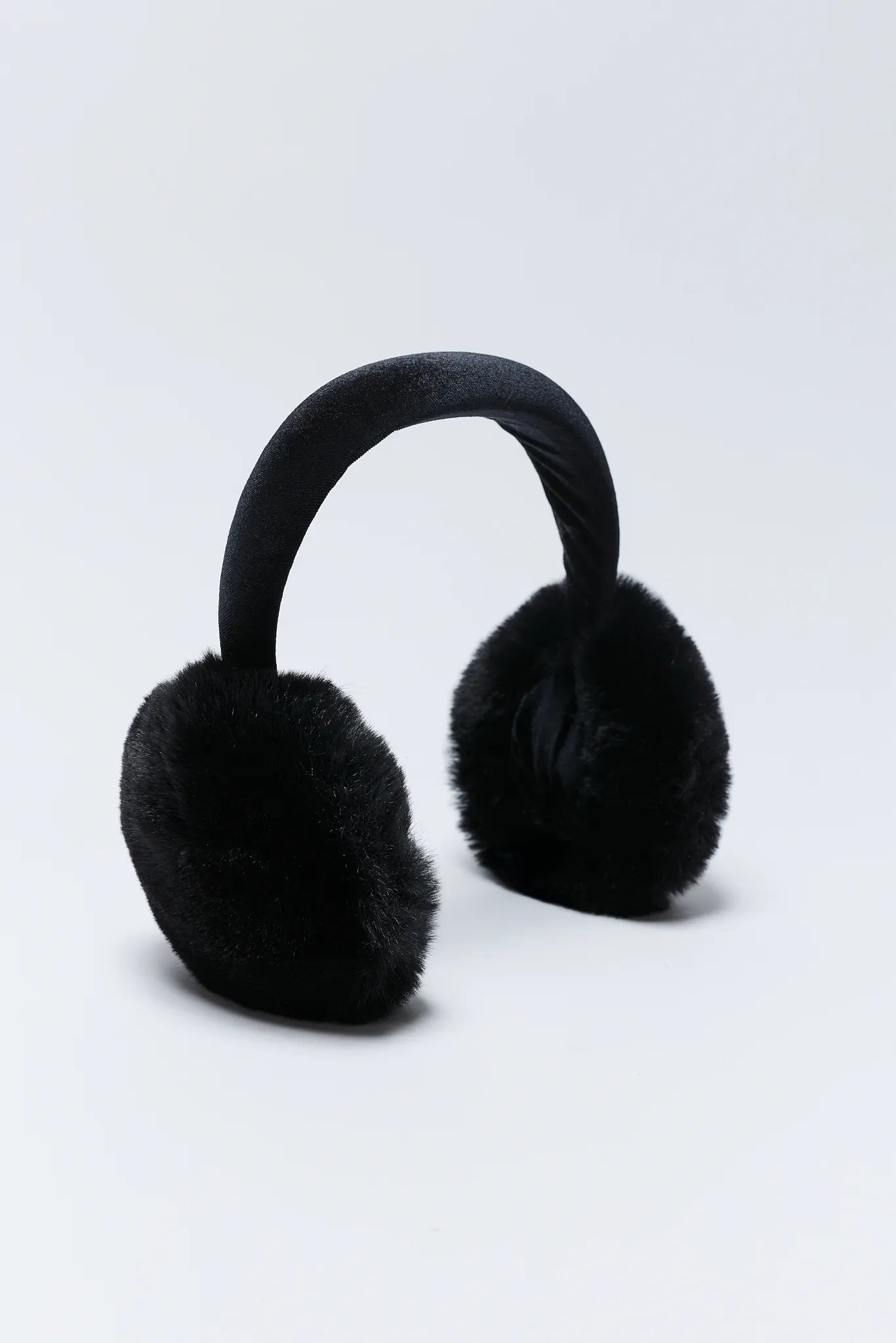 Chloe Black Fuzzy Earmuffs