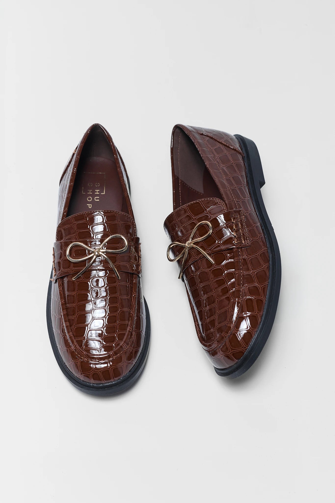 Louise Brown Faux Leather Loafers