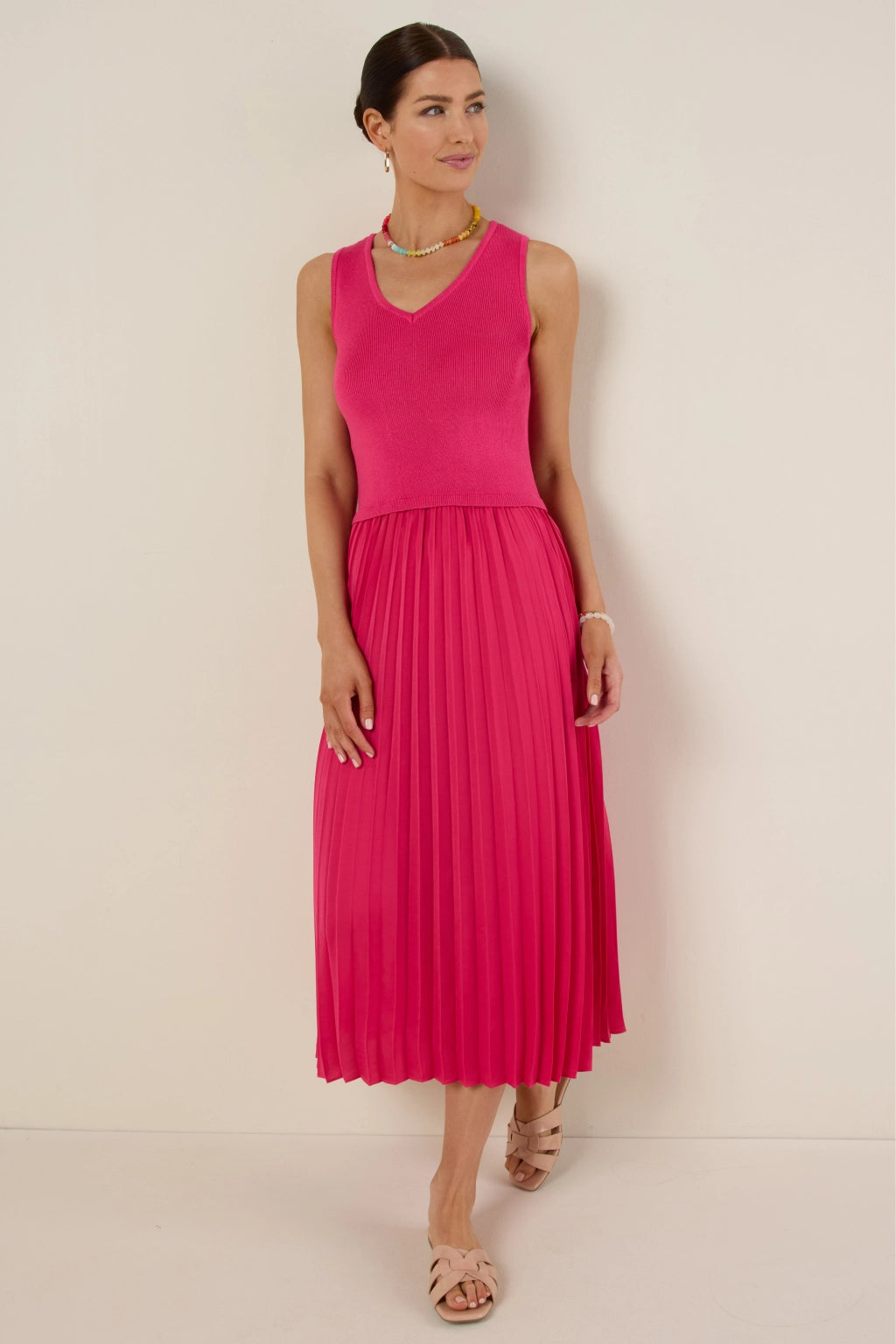 Madeline Pink Midi Dress Madeline Pink Midi Dress