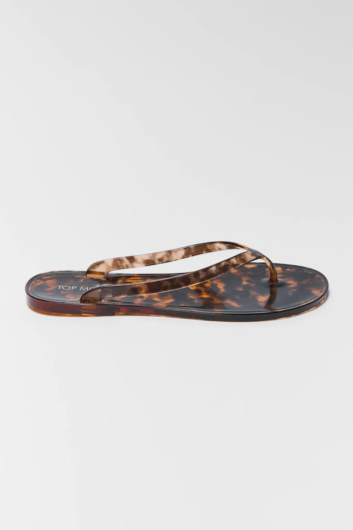 Tortoiseshell sandal on a white background