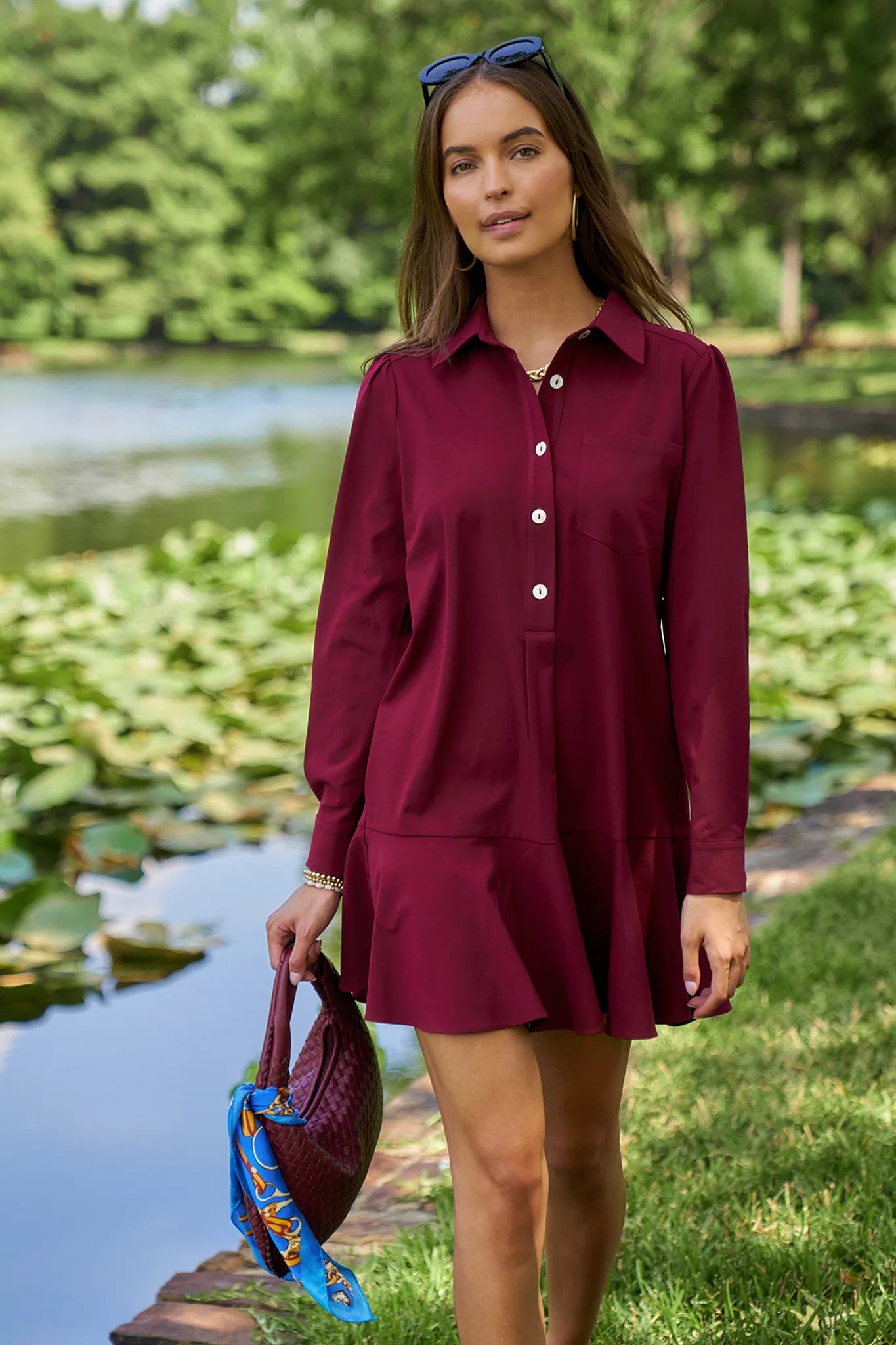 Meagan Dress- Burgundy