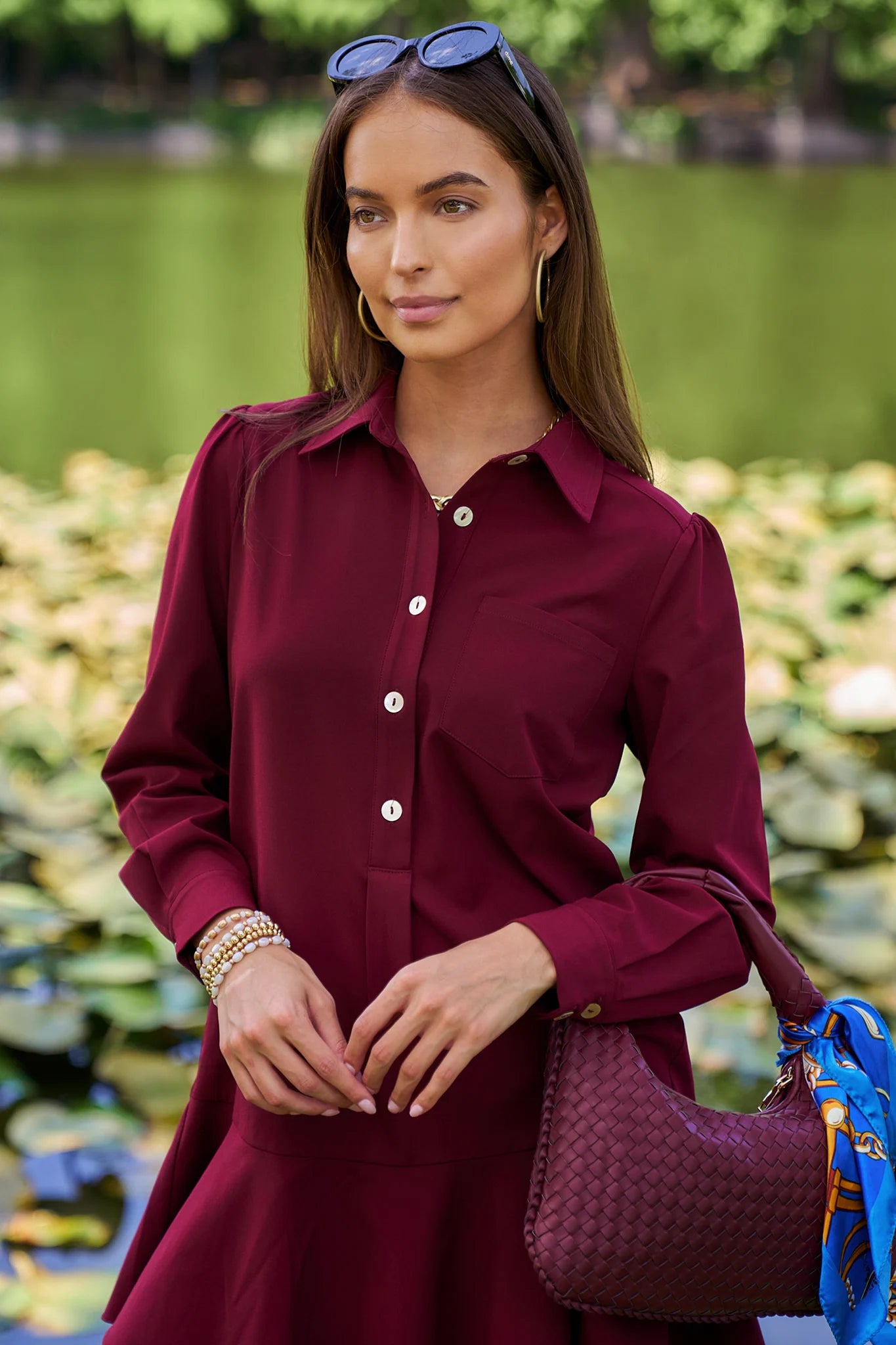 Meagan Dress- Burgundy