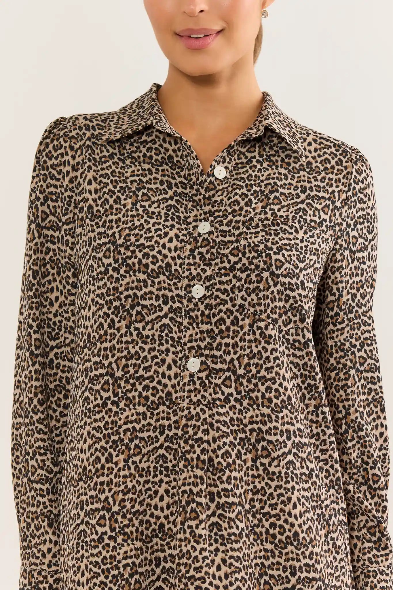 Meagan Leopard Drop Waist Dress