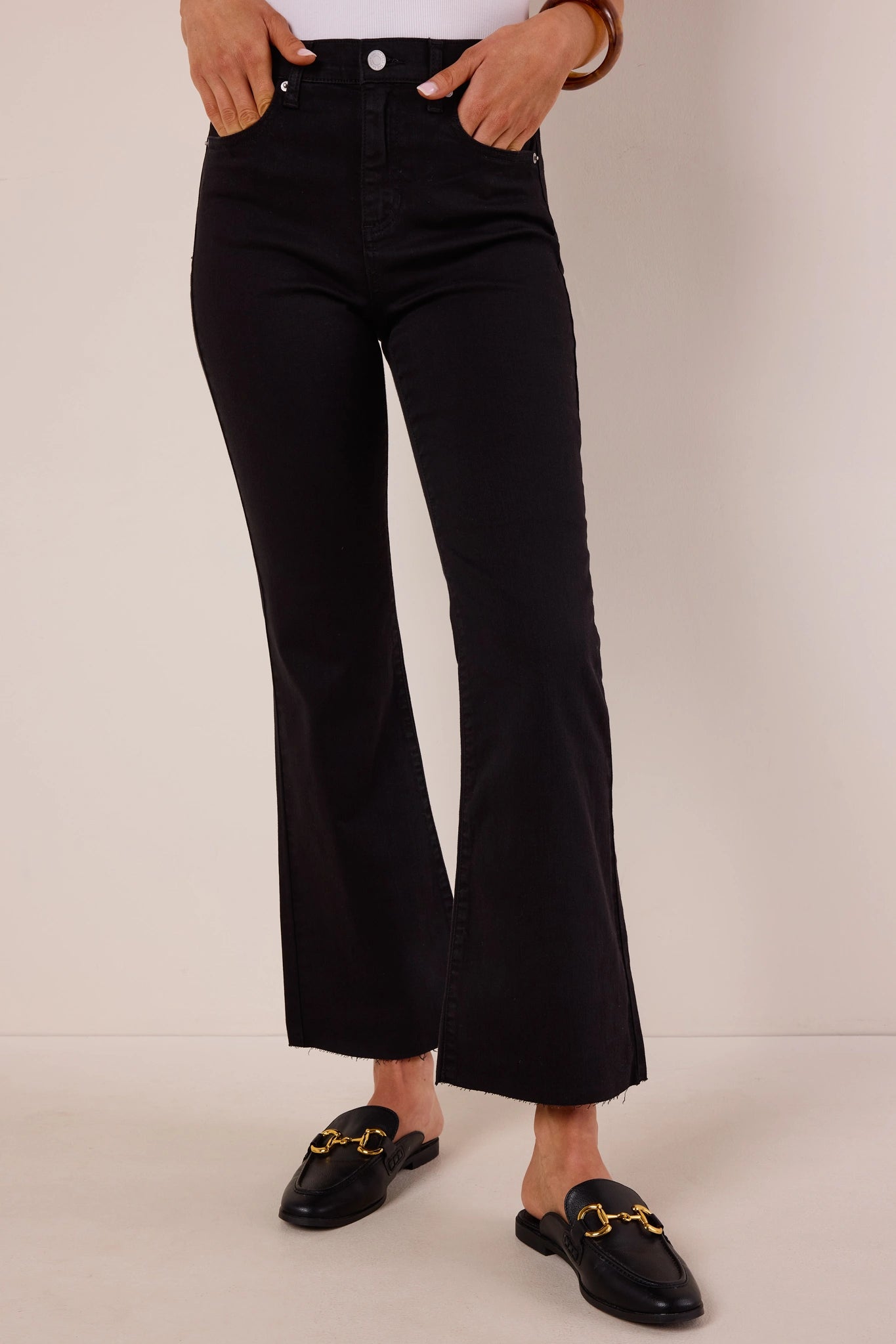 Heather Black Kick Flare Jeans