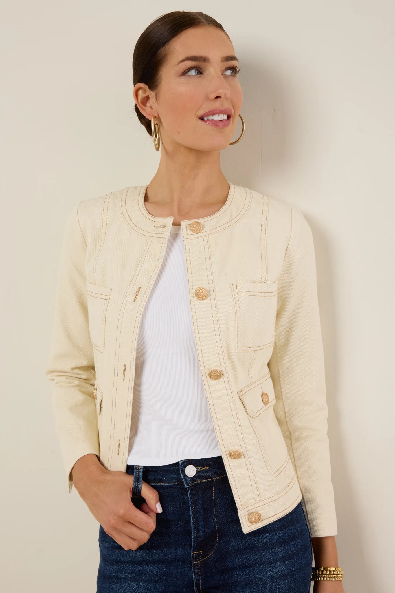 Rhodes Jacket- Ivory