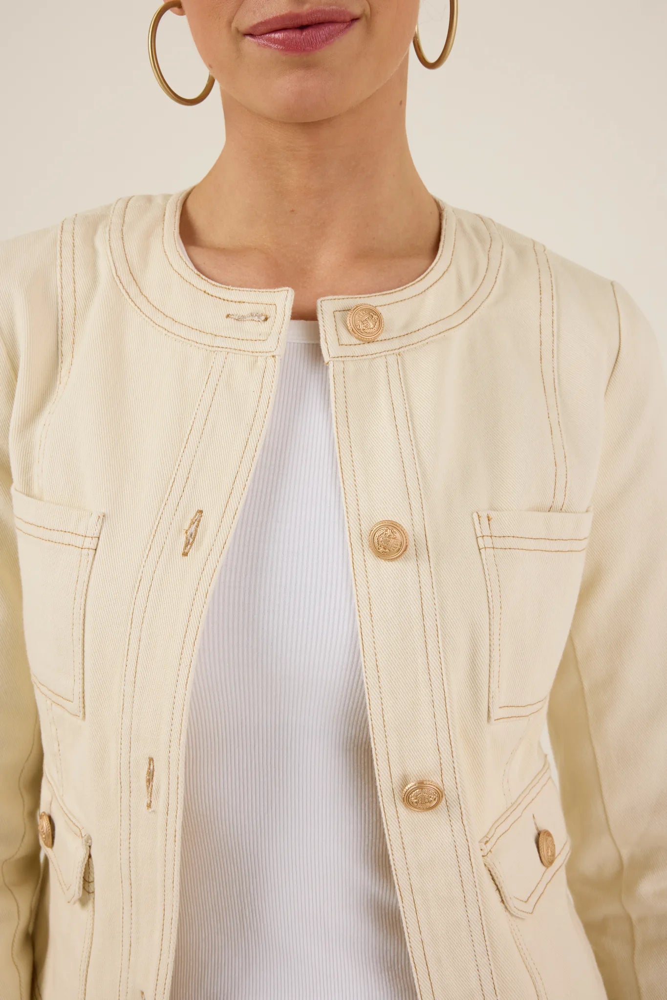Rhodes Jacket- Ivory
