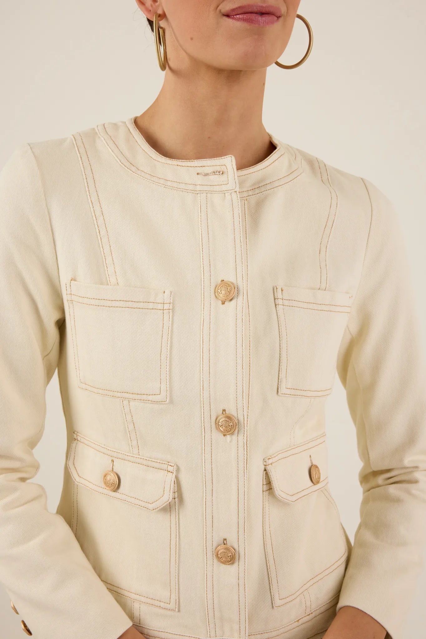 Rhodes Jacket- Ivory