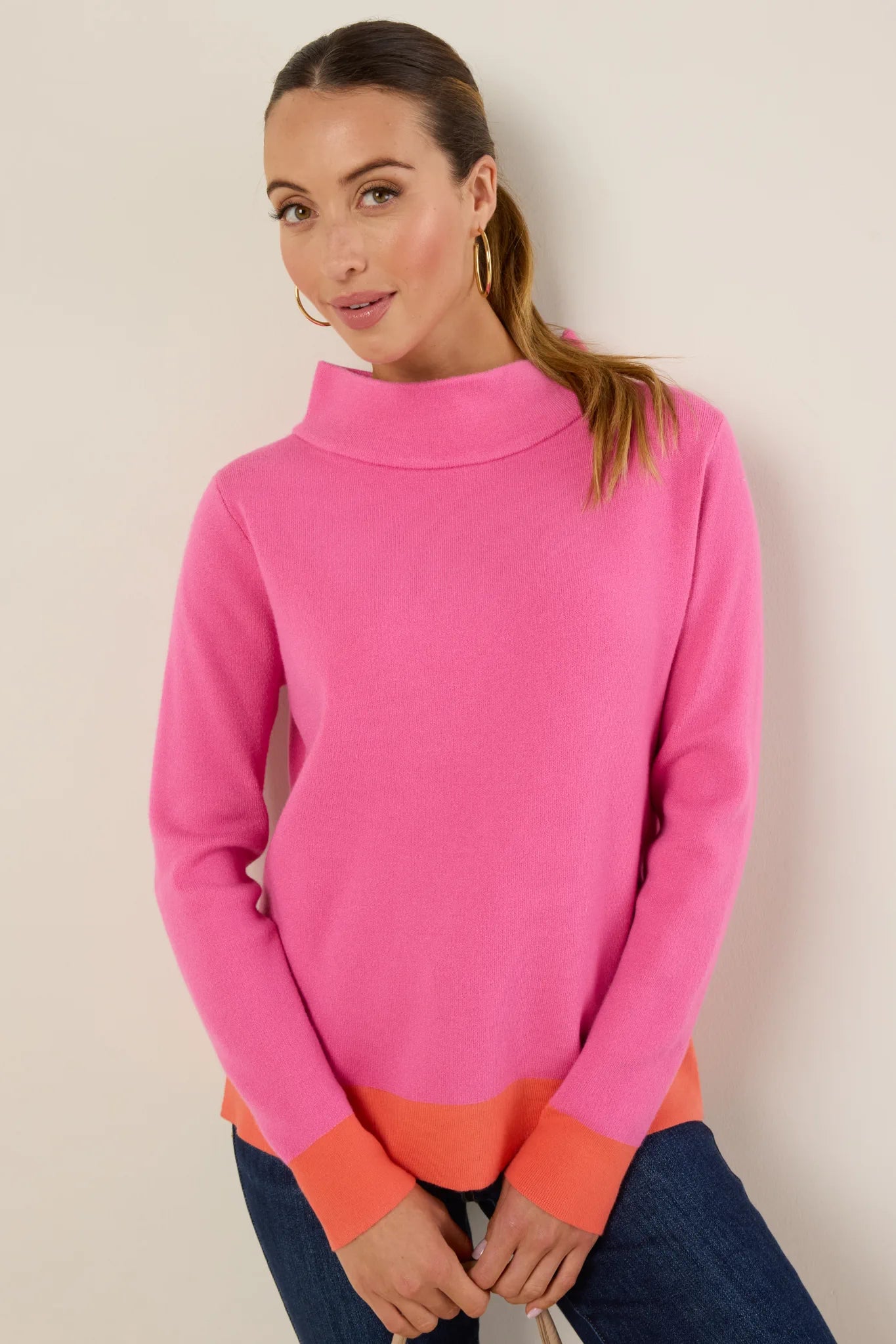 Janine Hot Pink Knit Sweater | Avara