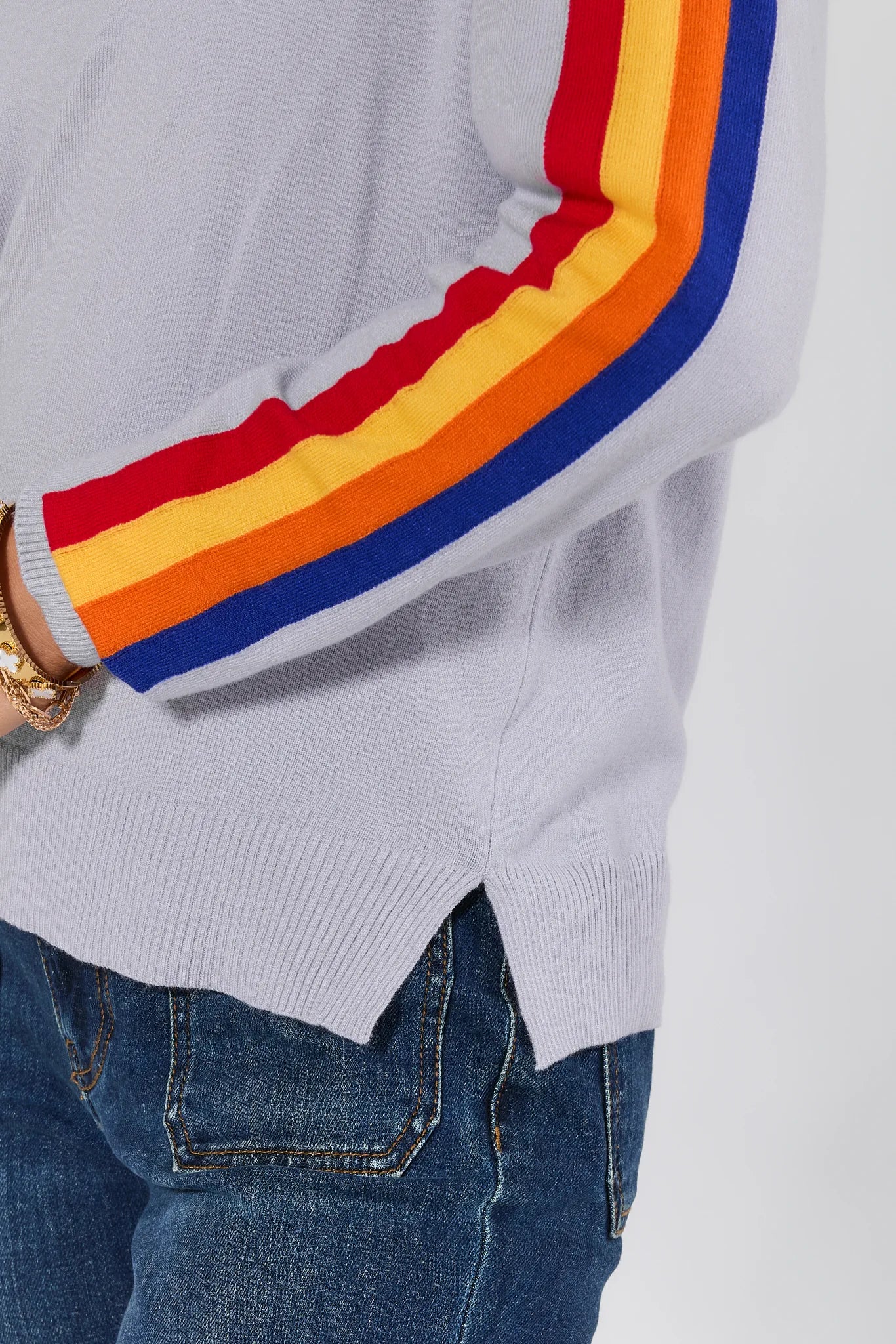 Khloe Purple Striped Sweater