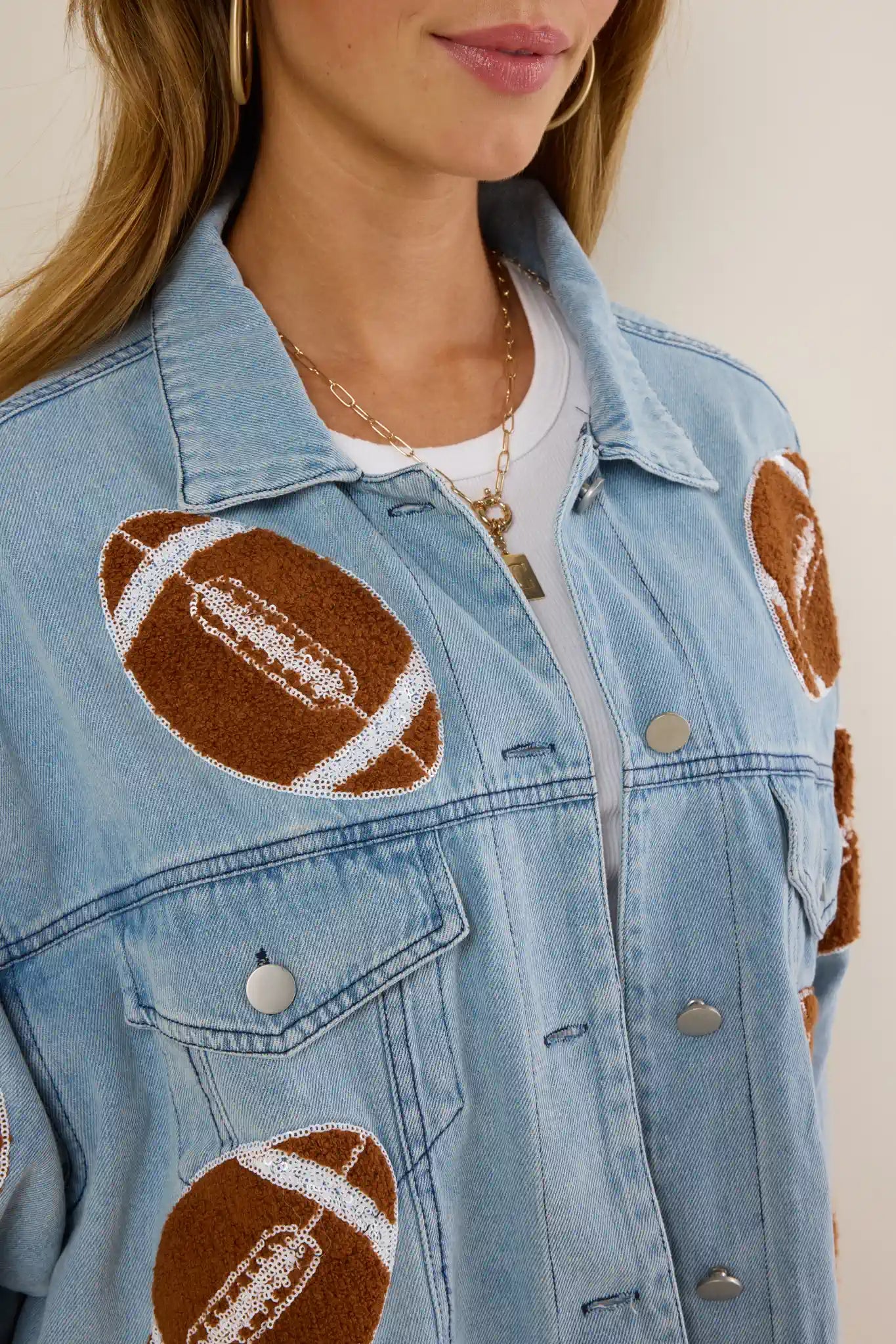 Football Denim Jacket