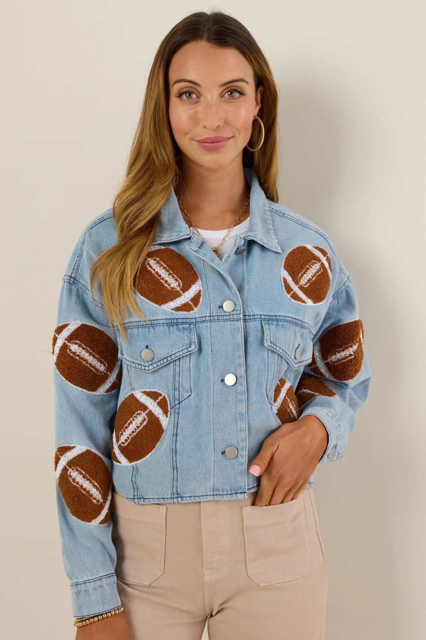 Football Denim Jacket