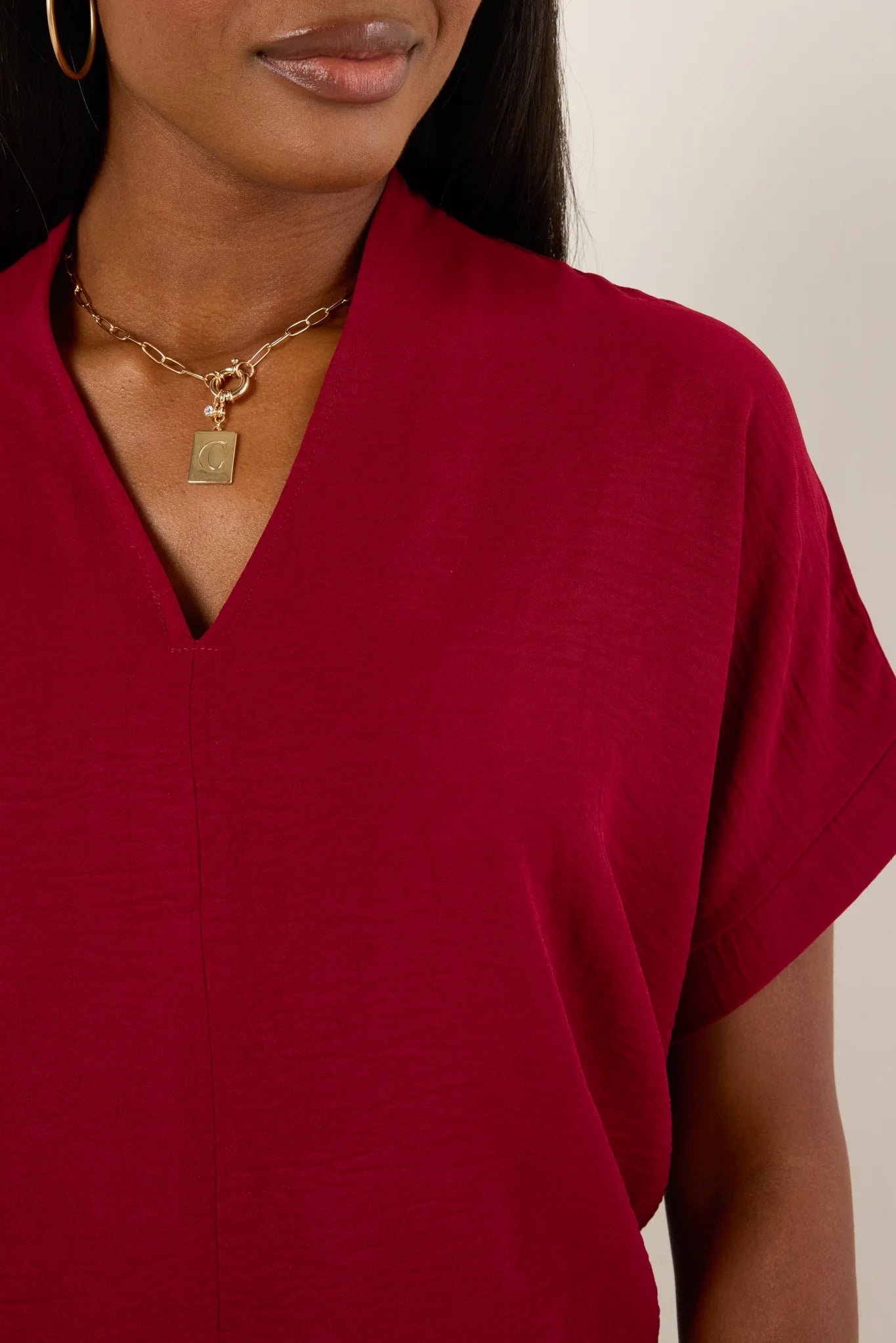 Gabriella Top - Burgundy