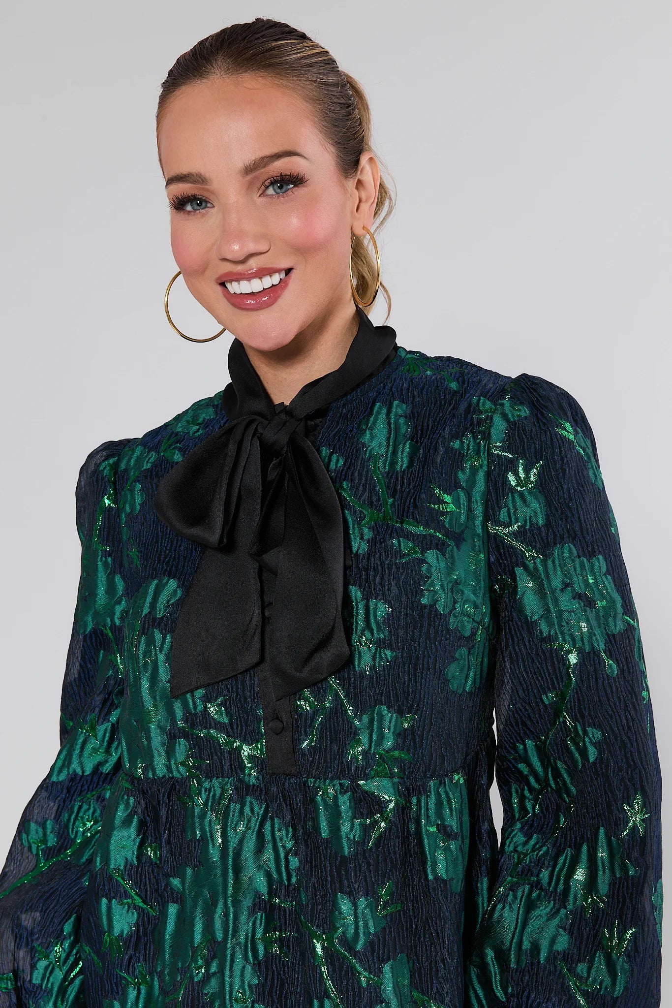 Melissa Floral Brocade Short Dress