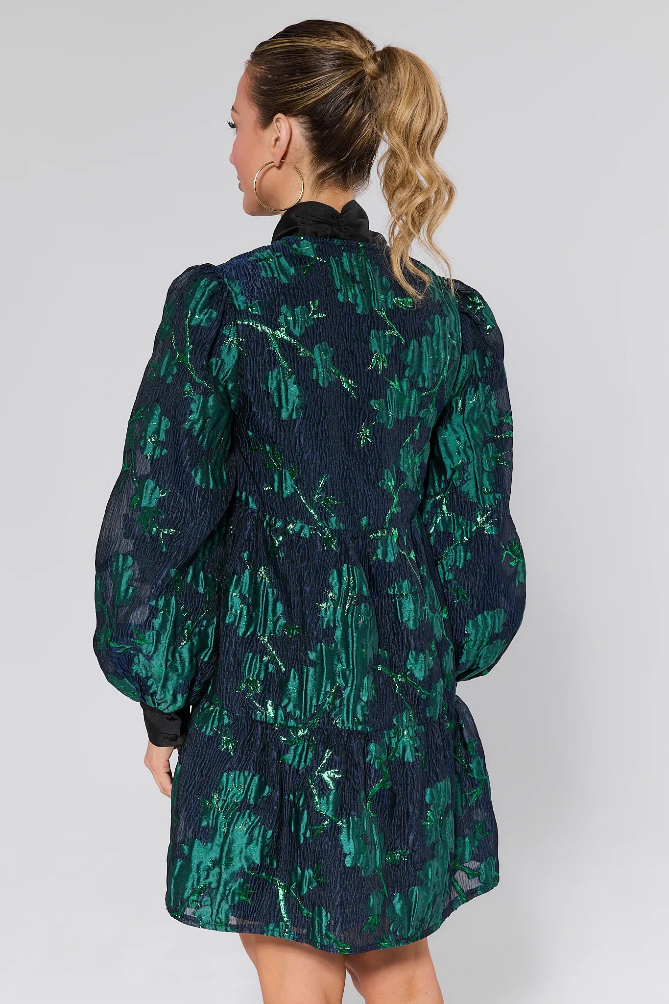 Melissa Floral Brocade Short Dress