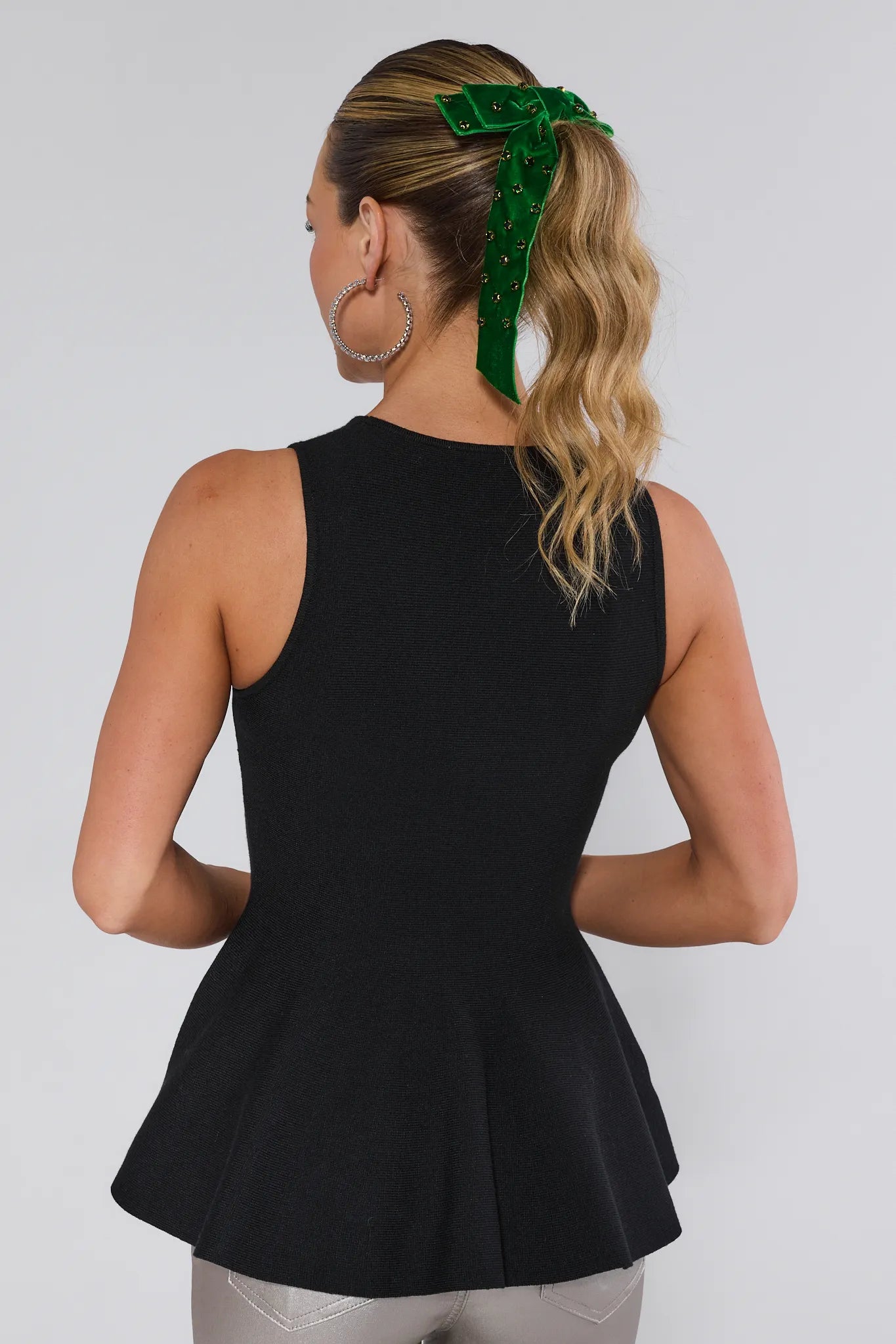 Lydia Black Peplum Top