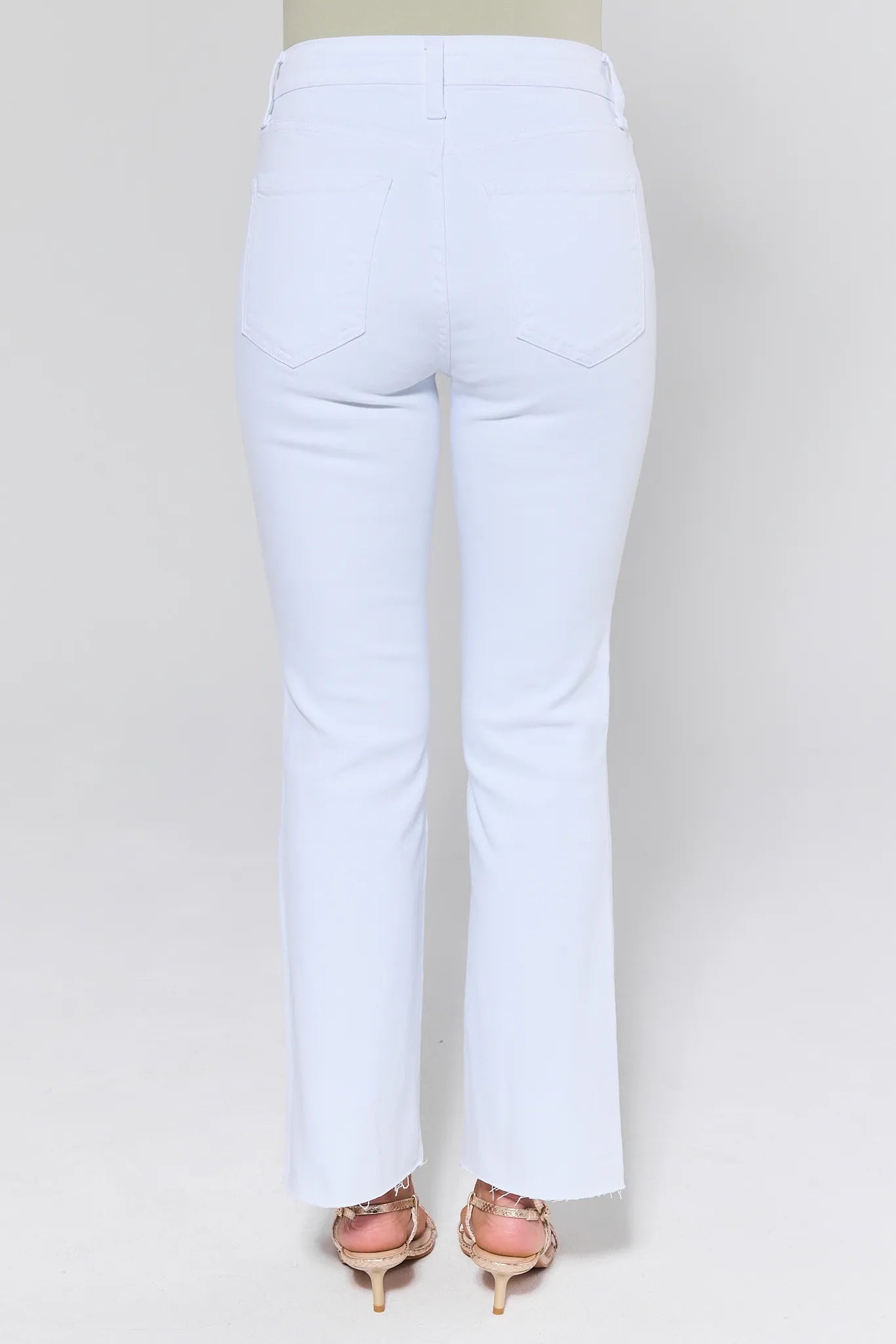 White jeans on a white background