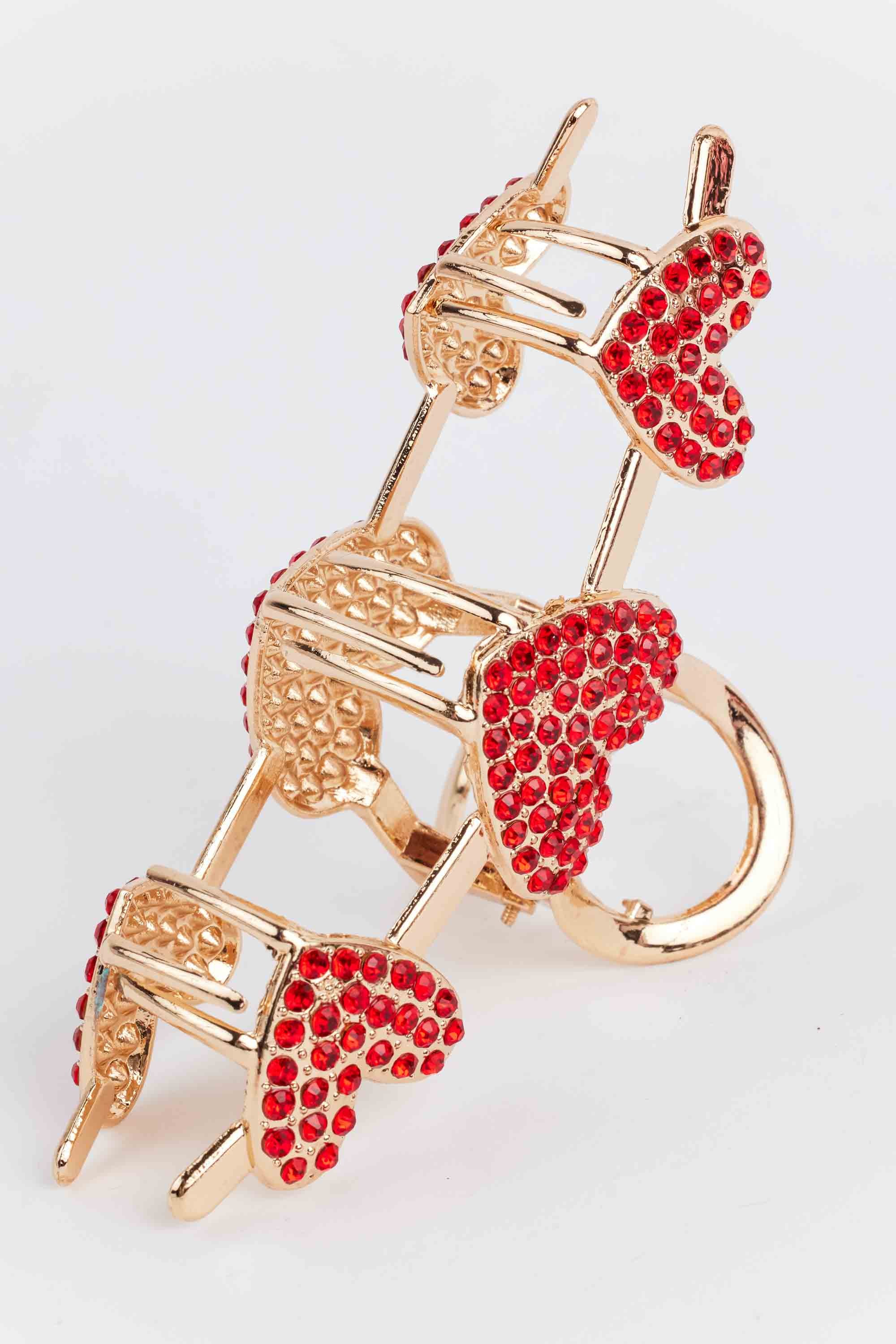 Stacia Clip- Red Crystal