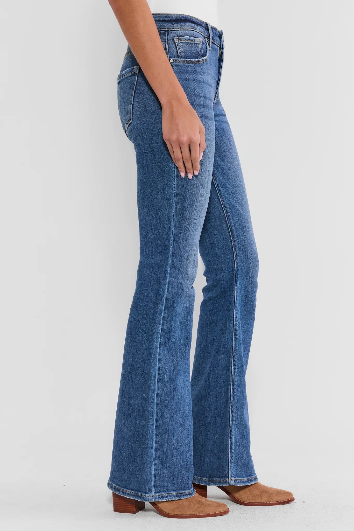 Maeve Medium Wash Flare Jeans