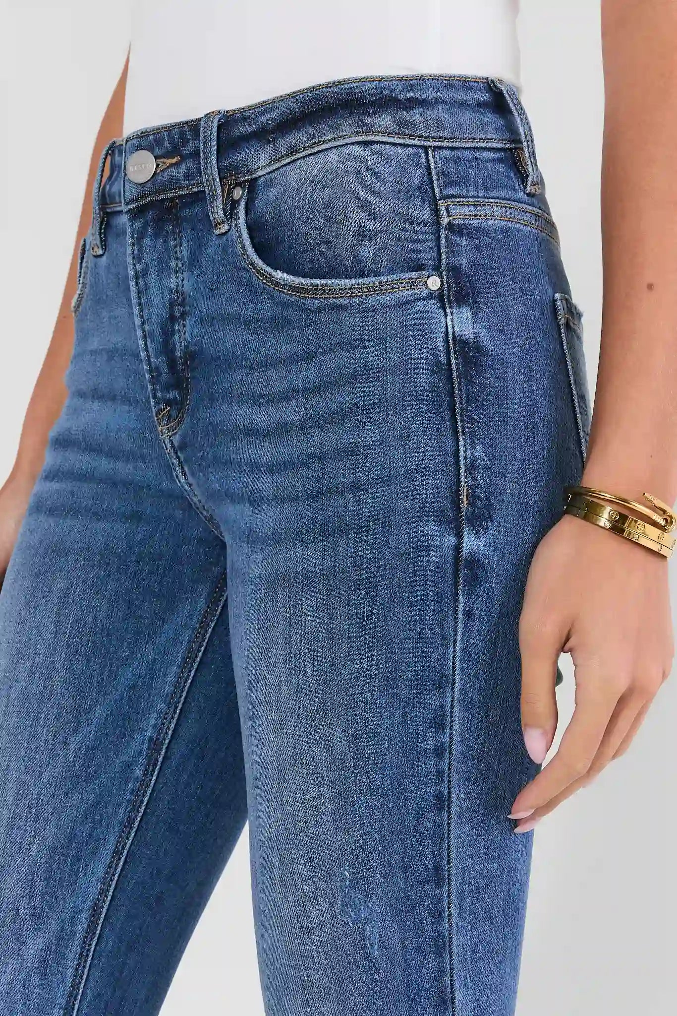 Maeve Medium Wash Flare Jeans