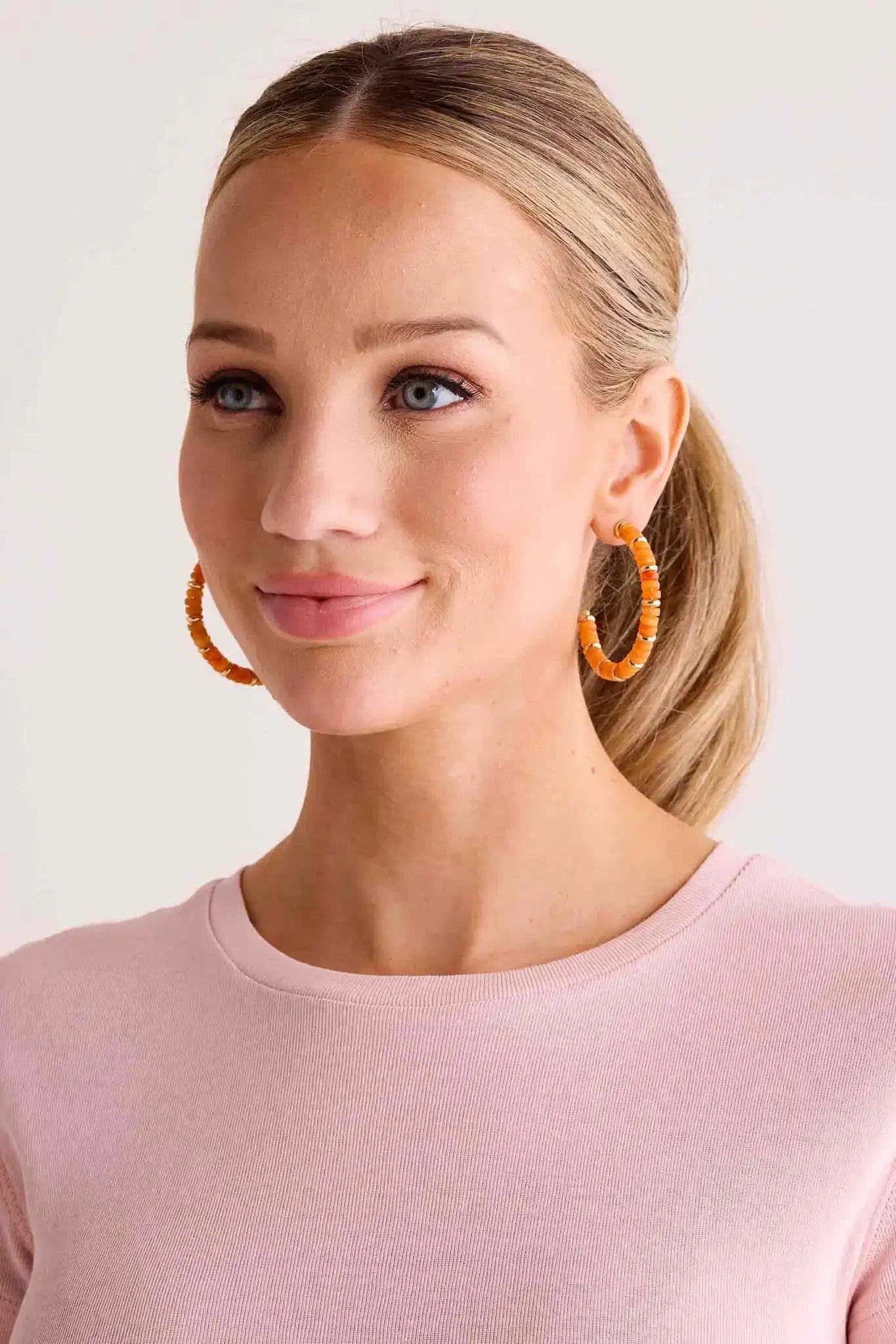 Vera Hoop Earrings- Orange