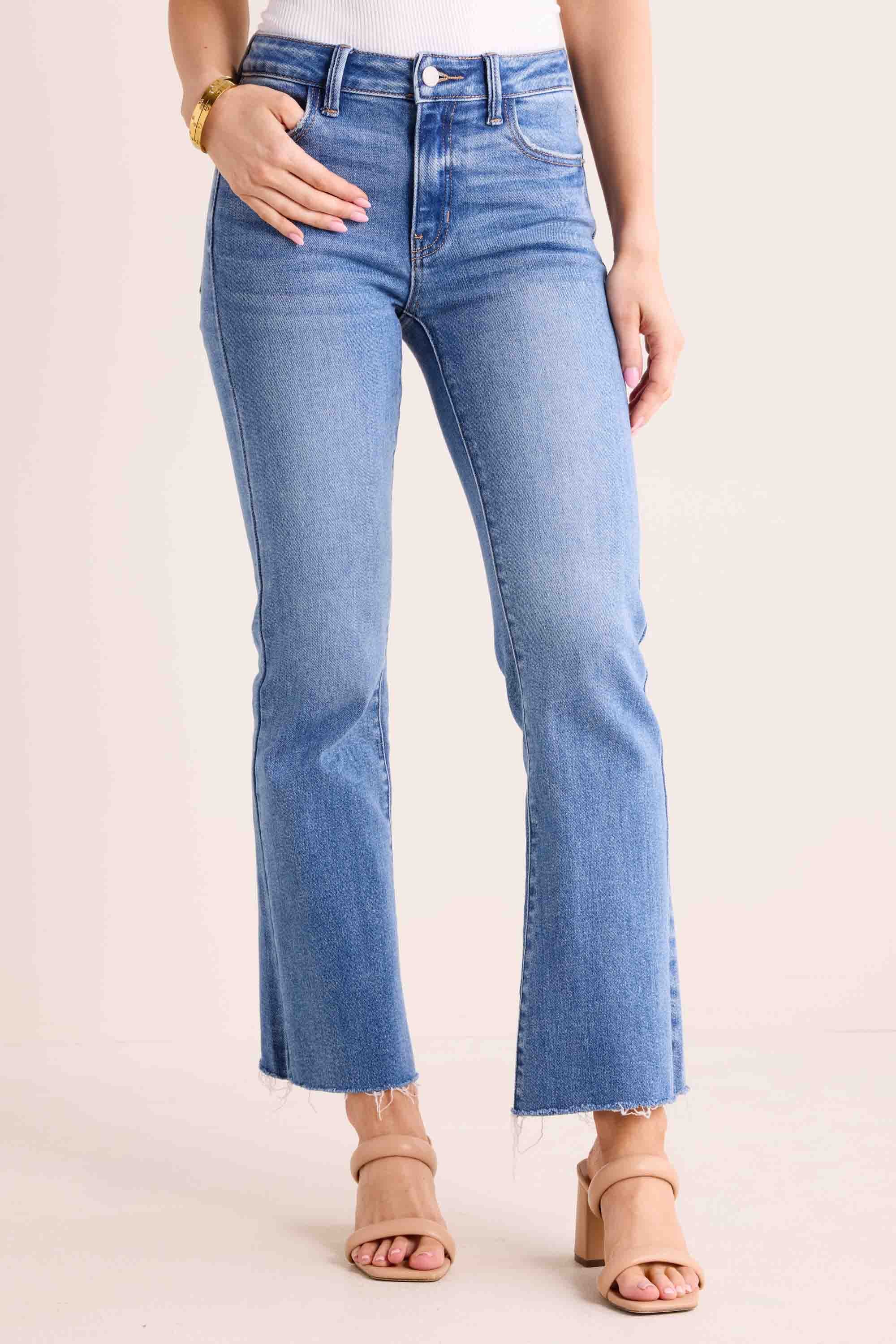 Wendy Medium Wash Kick Flare Jeans | Women's Clothing