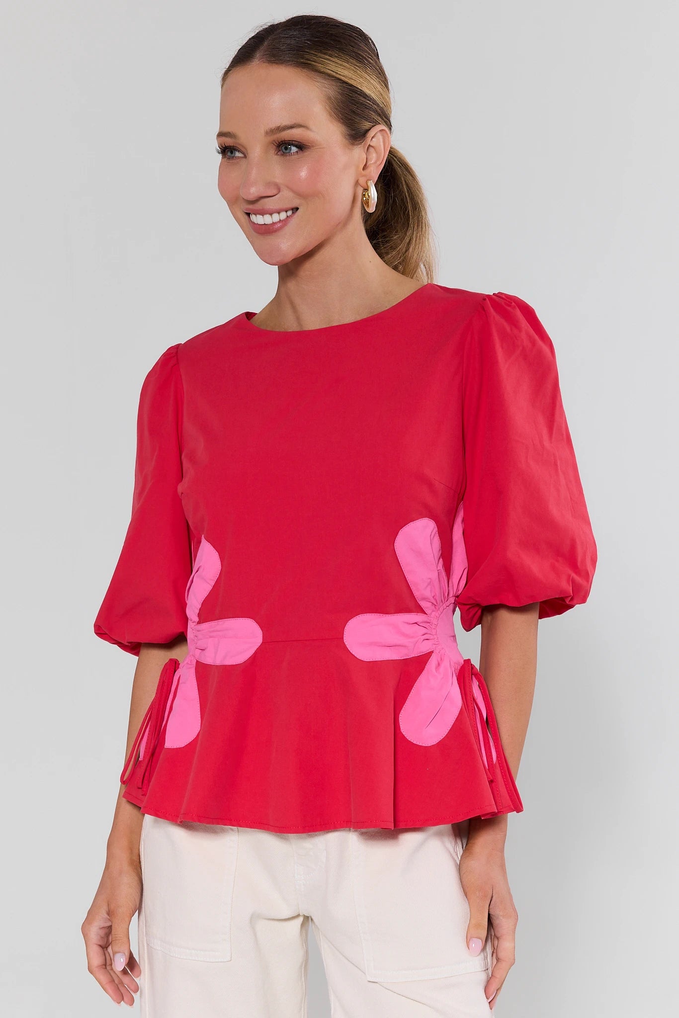 Izzie Red Peplum Top | Avara Izzie Red Peplum Top | Avara