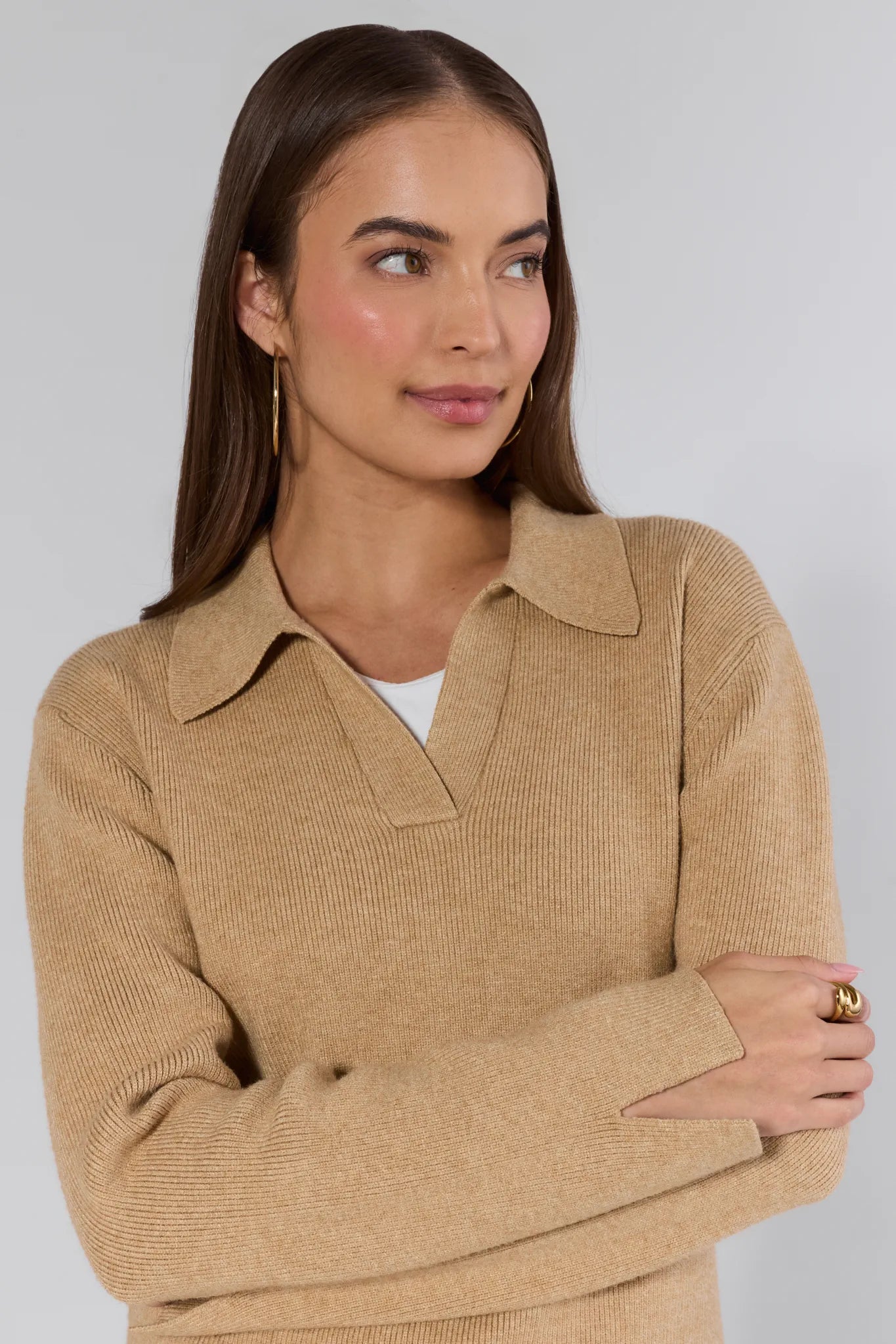 Elle Camel Knit Sweater
