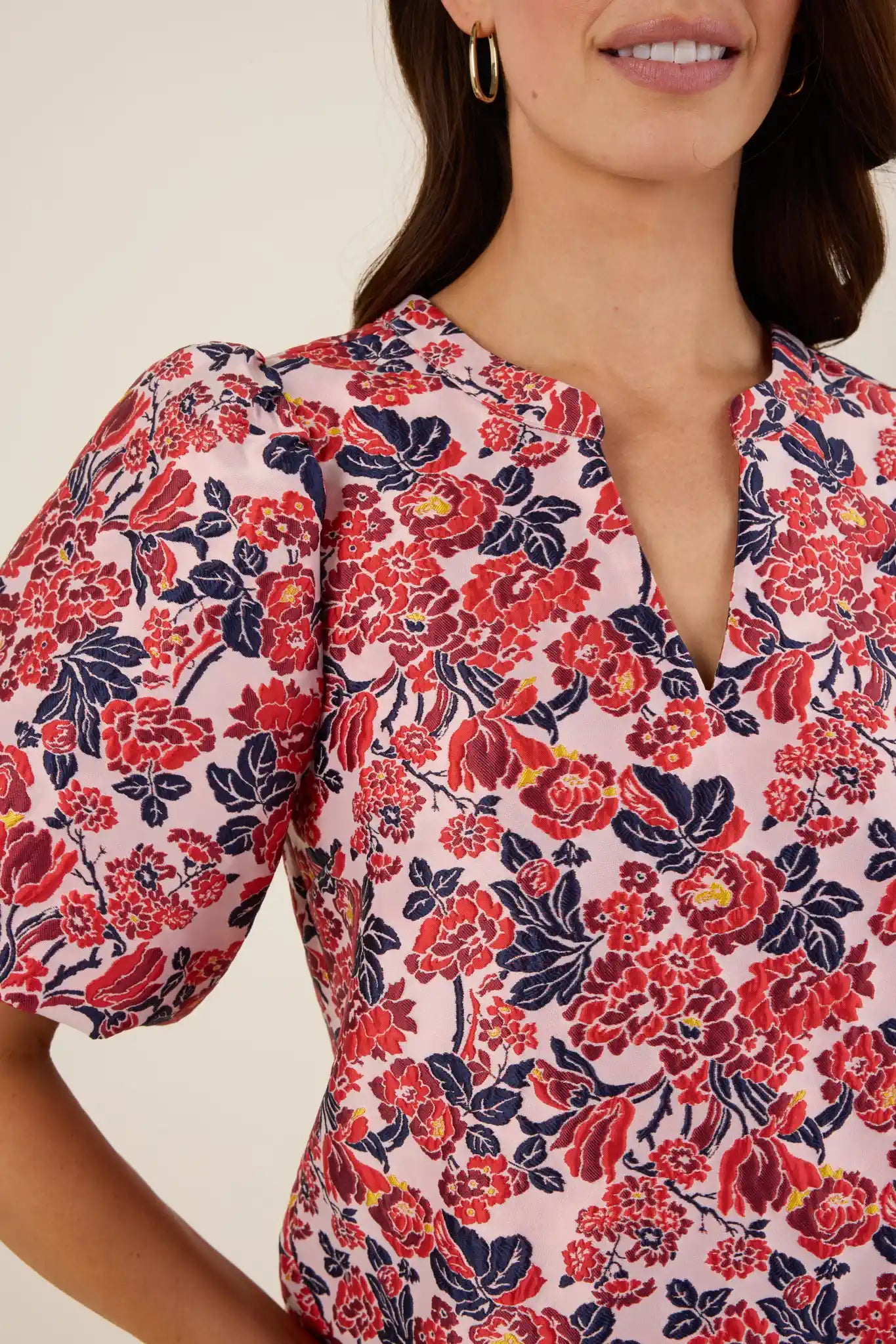 Georgia Brocade Floral Top