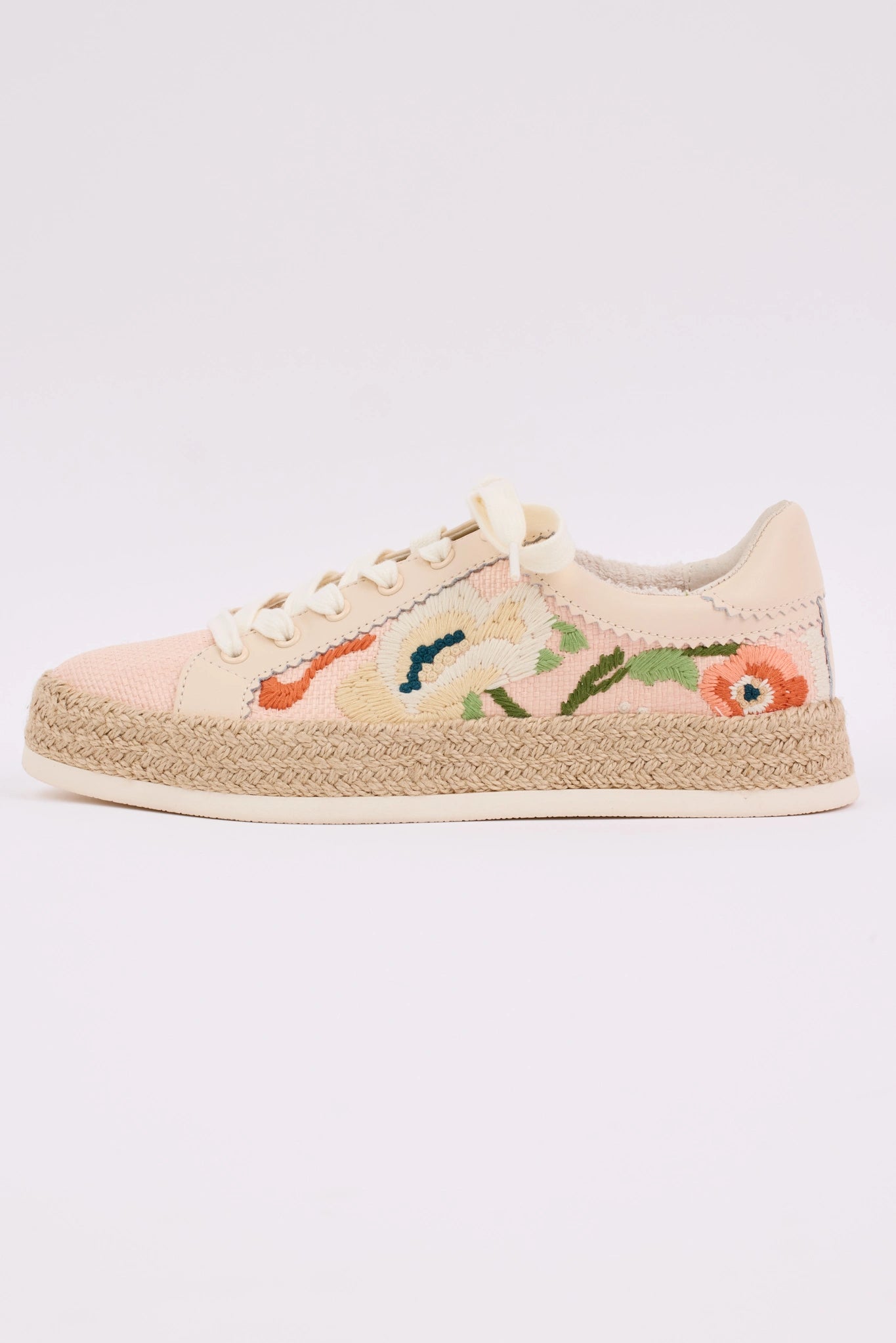 Azalia Sneaker-Pink Floral Raffia by Dolce Vita
