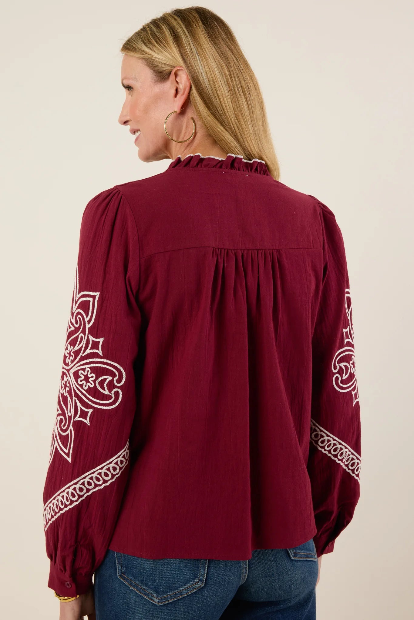 Sabrina Top- Maroon