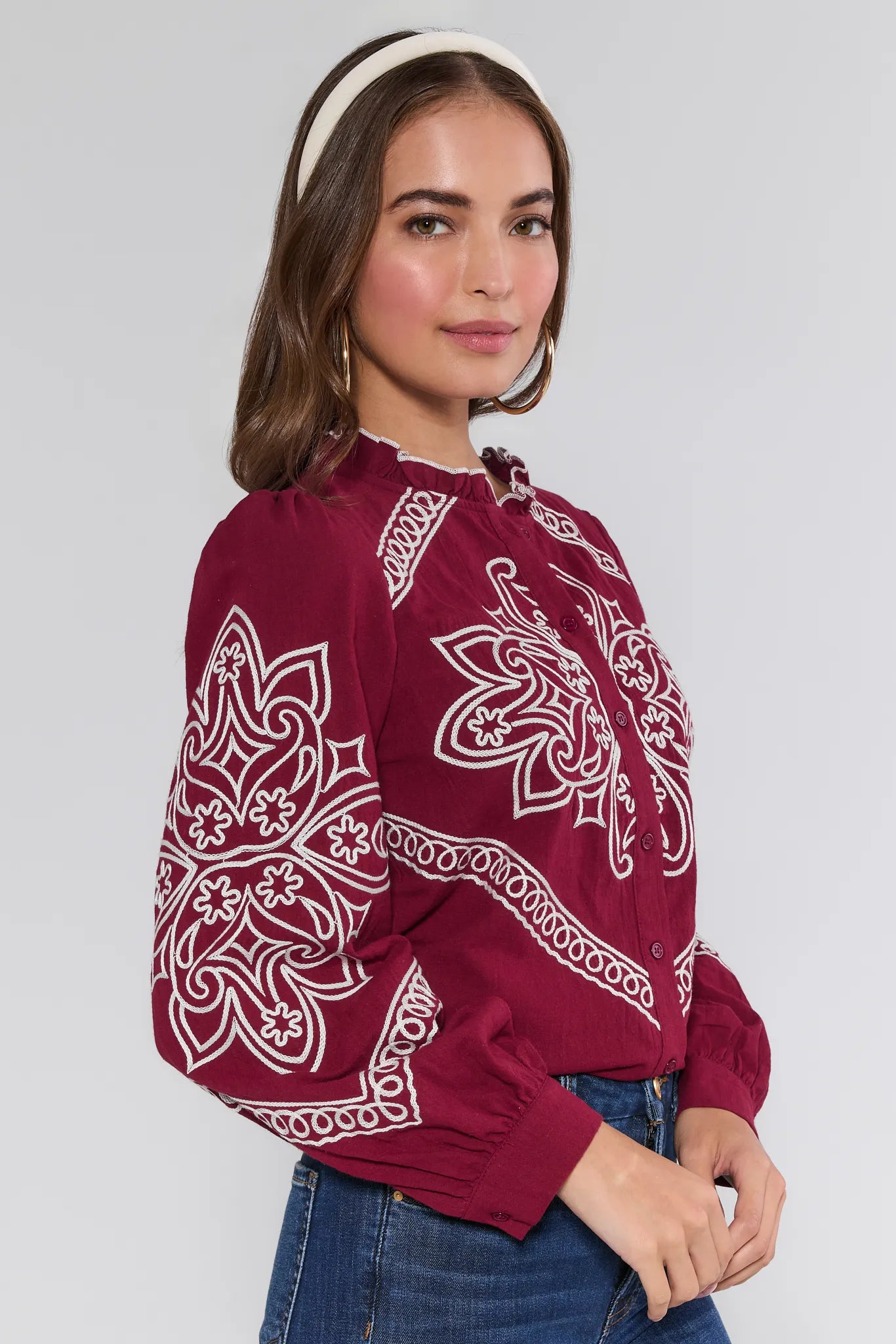Sabrina Top- Maroon