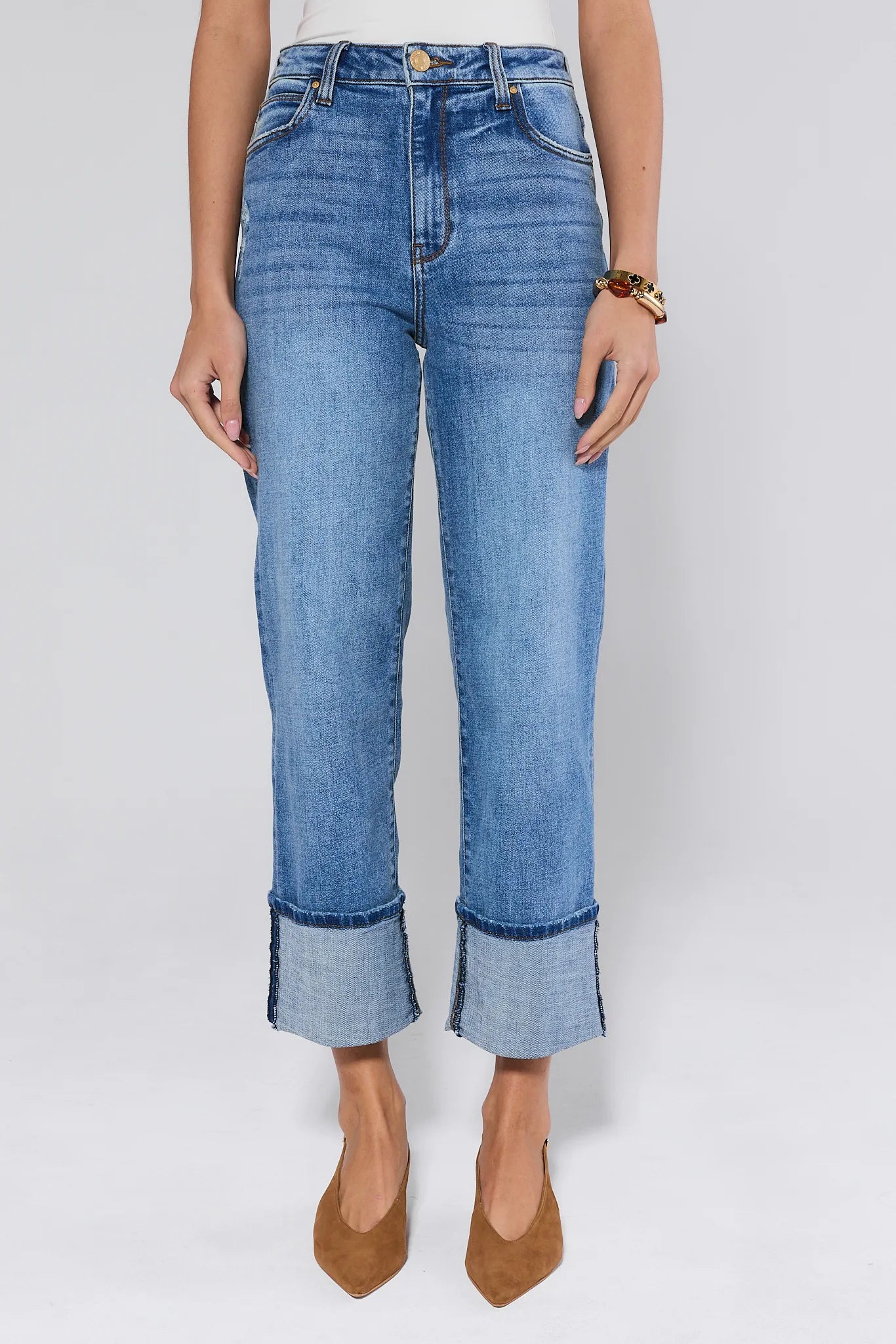 Sienna Cuffed Medium Wash Jeans
