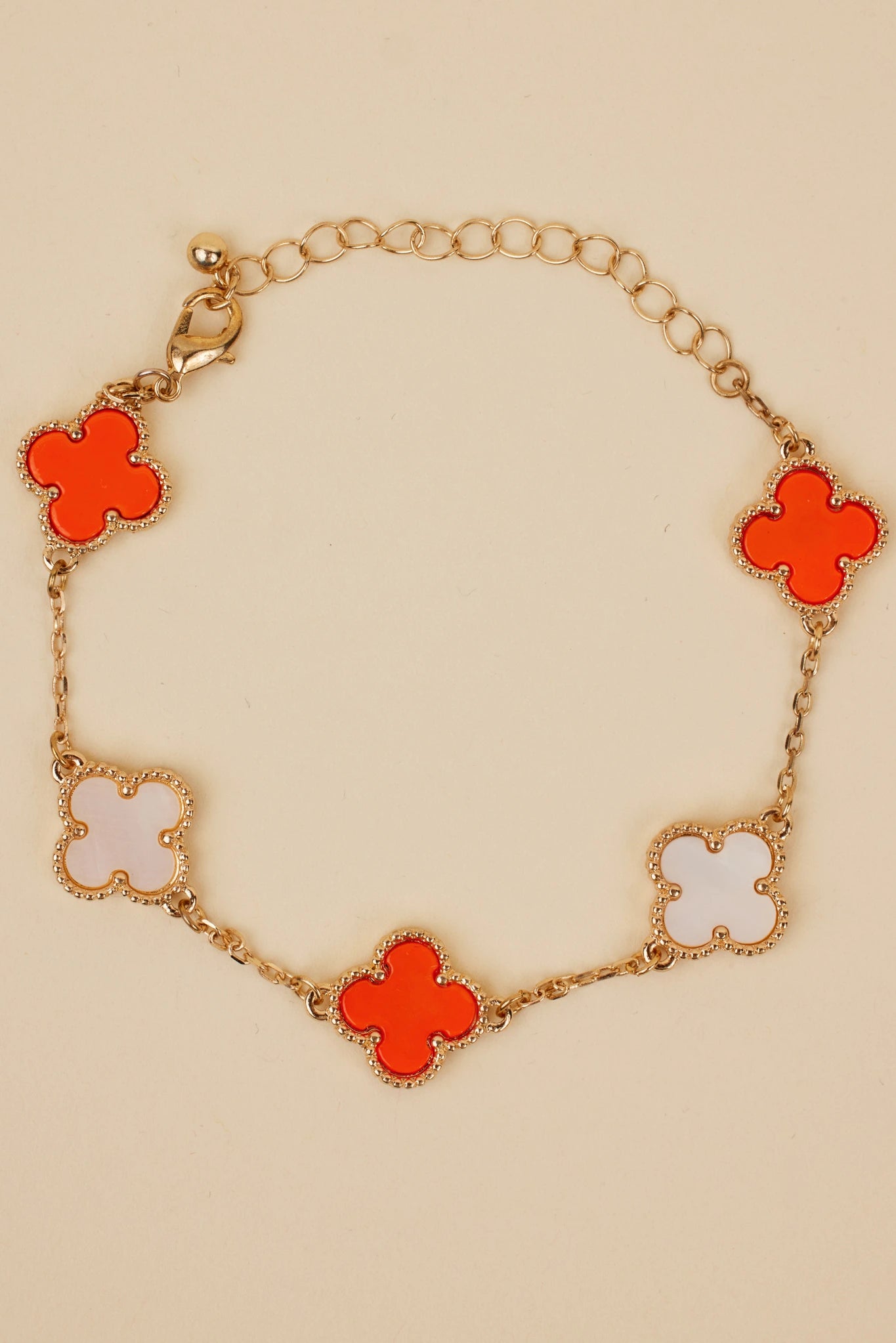 Layne Bracelet- Orange/White