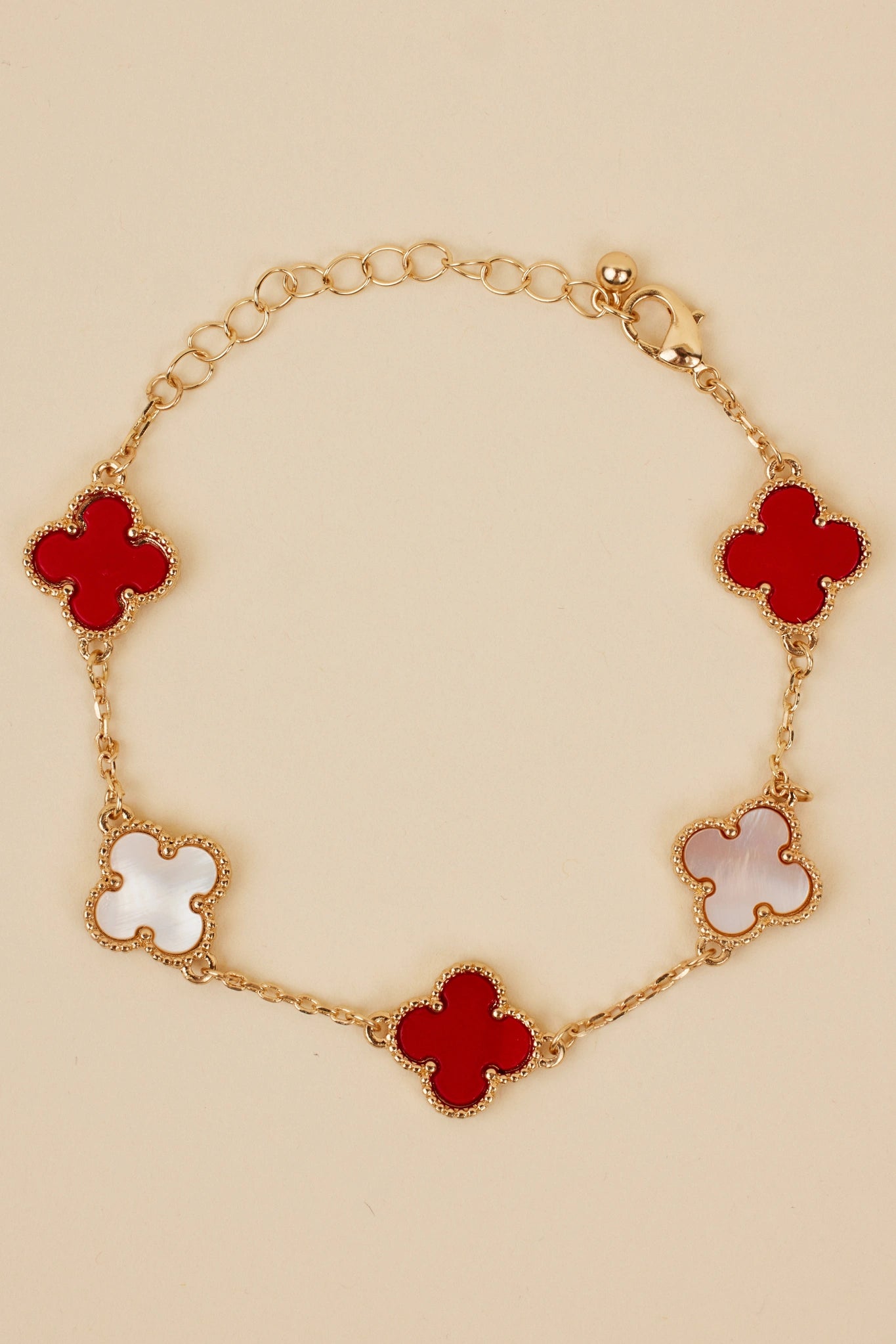 Layne Bracelet- Red/White