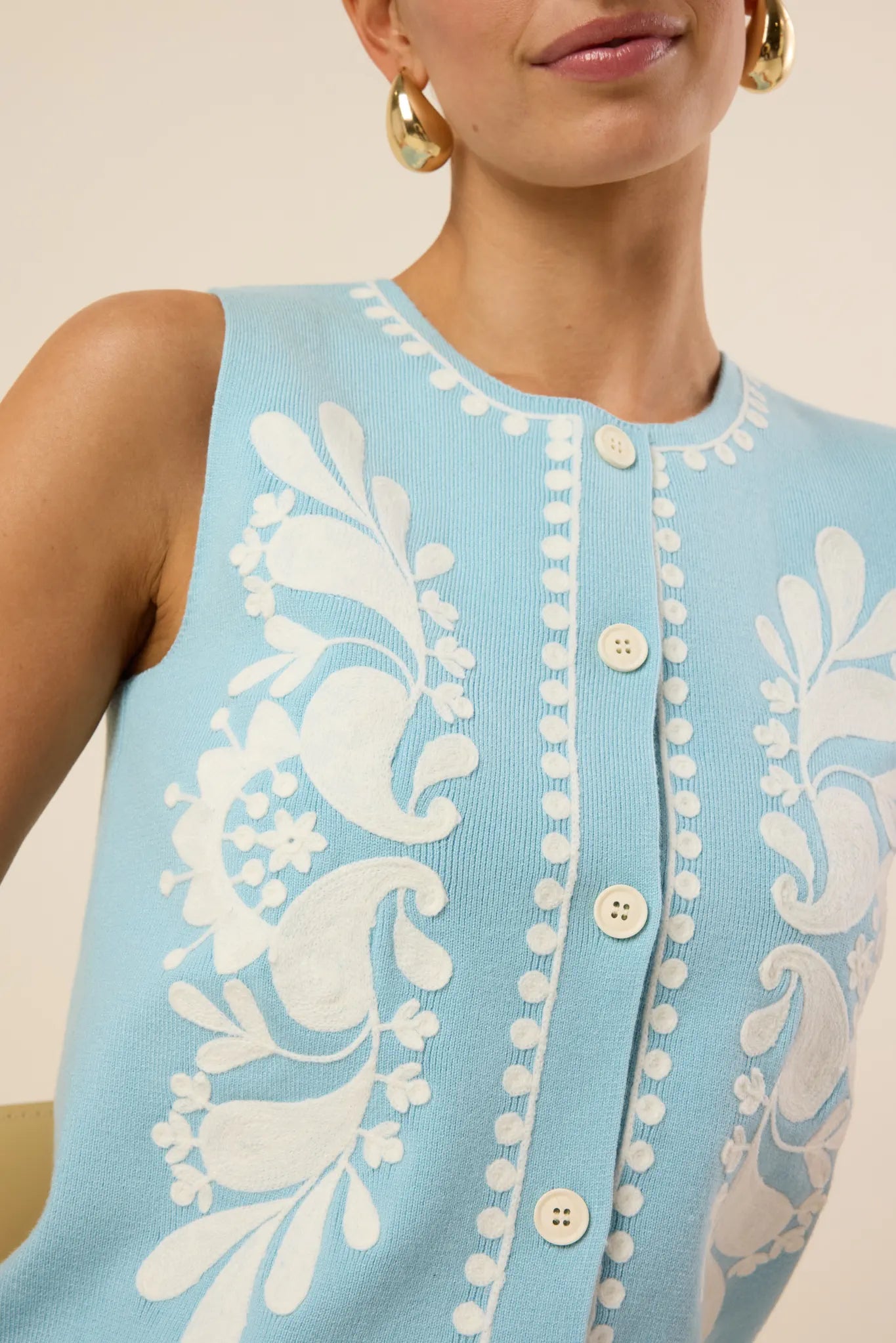 Myra Vest- Blue