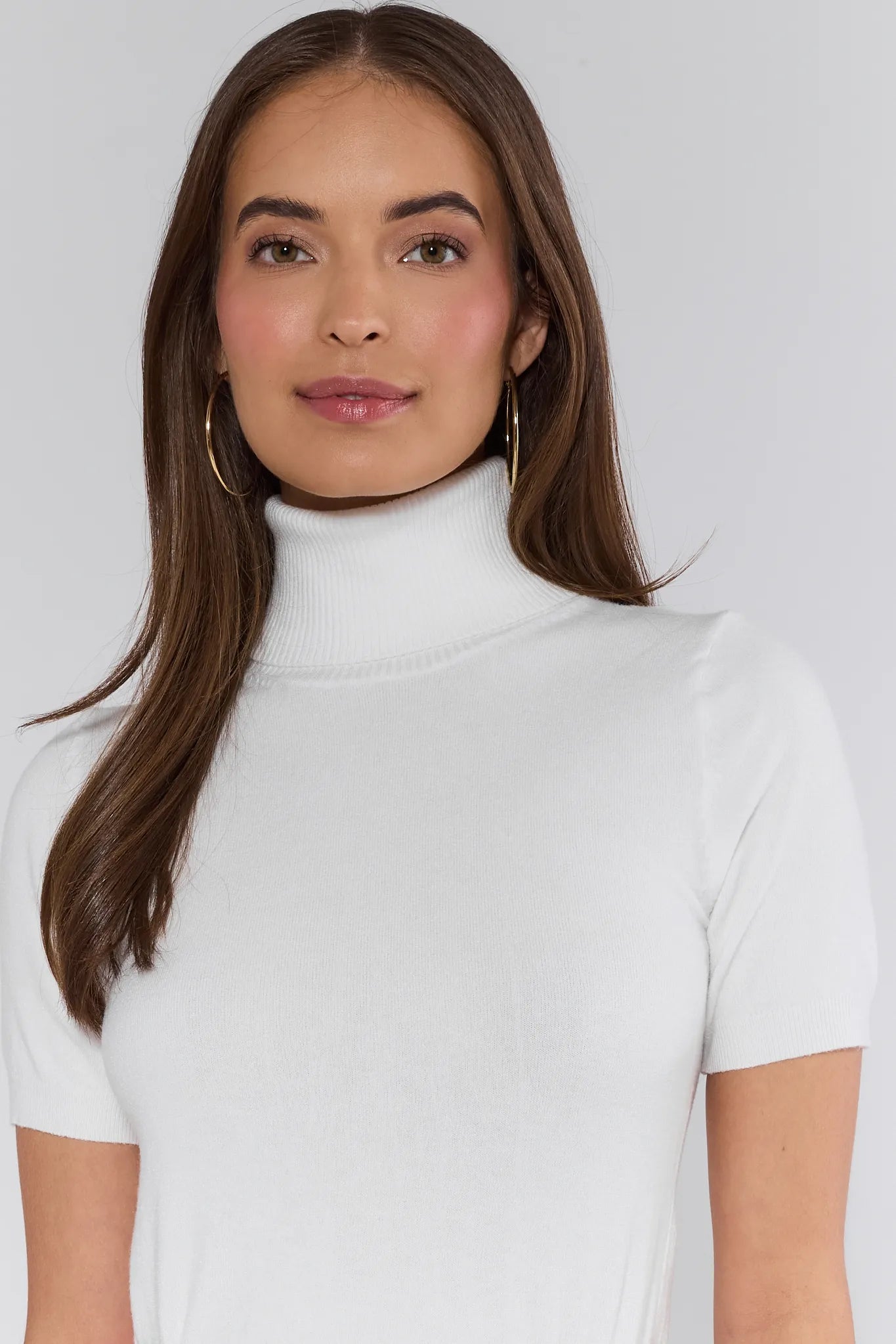 Adrian White Turtleneck Sweater